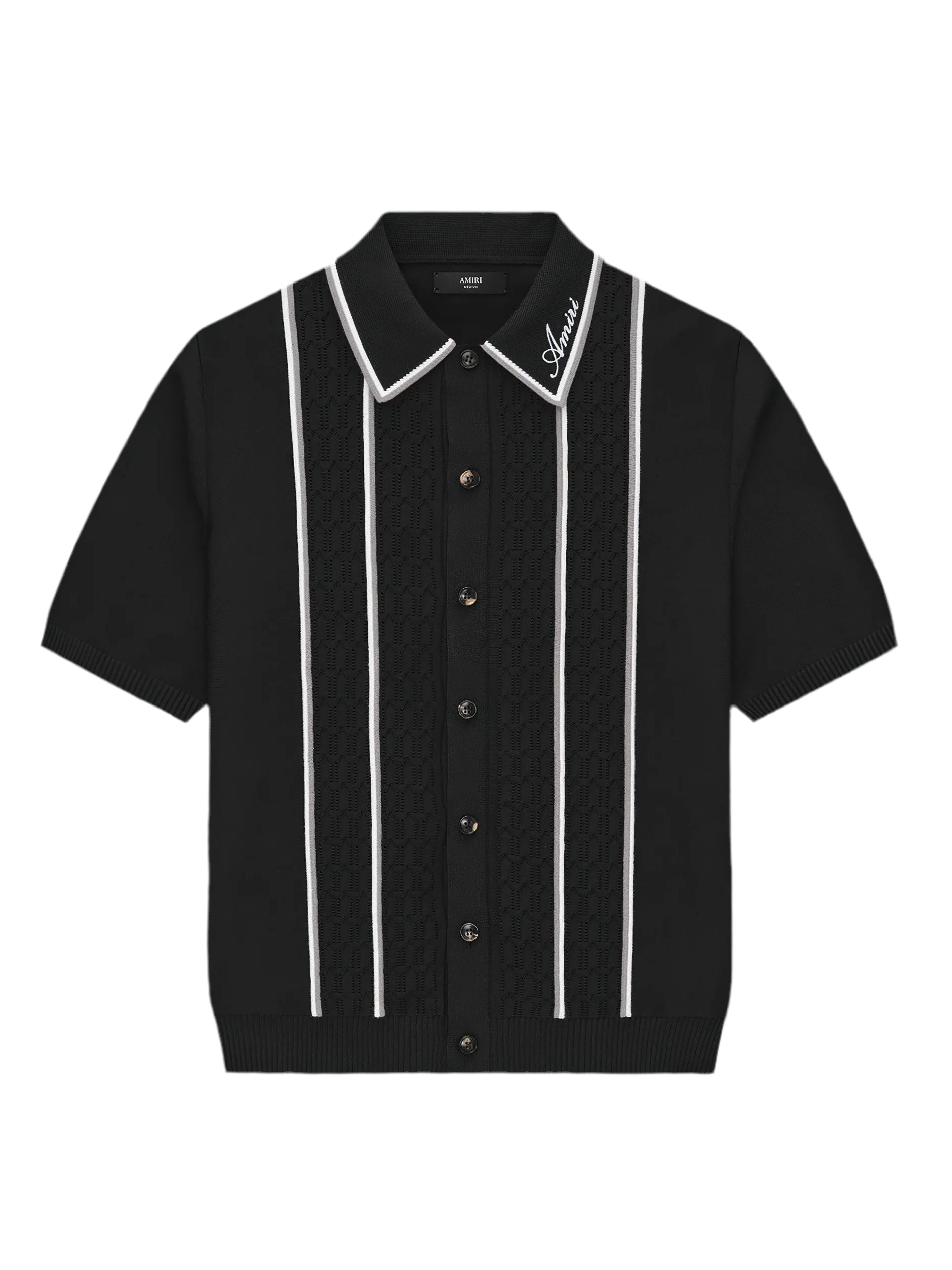 Amiri Script Stripe Black Shirt