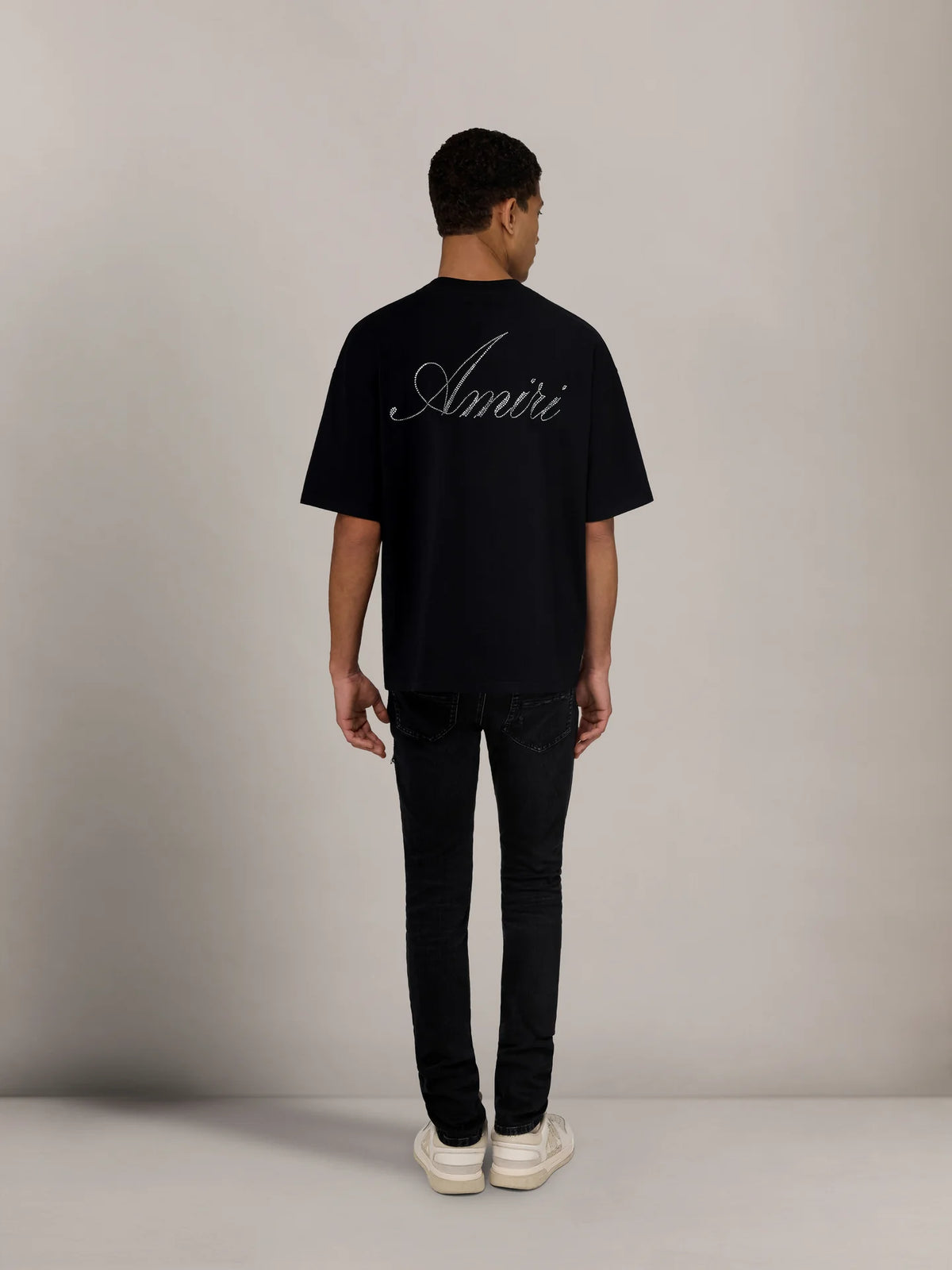 Amiri Black Crystal Script Os Tee