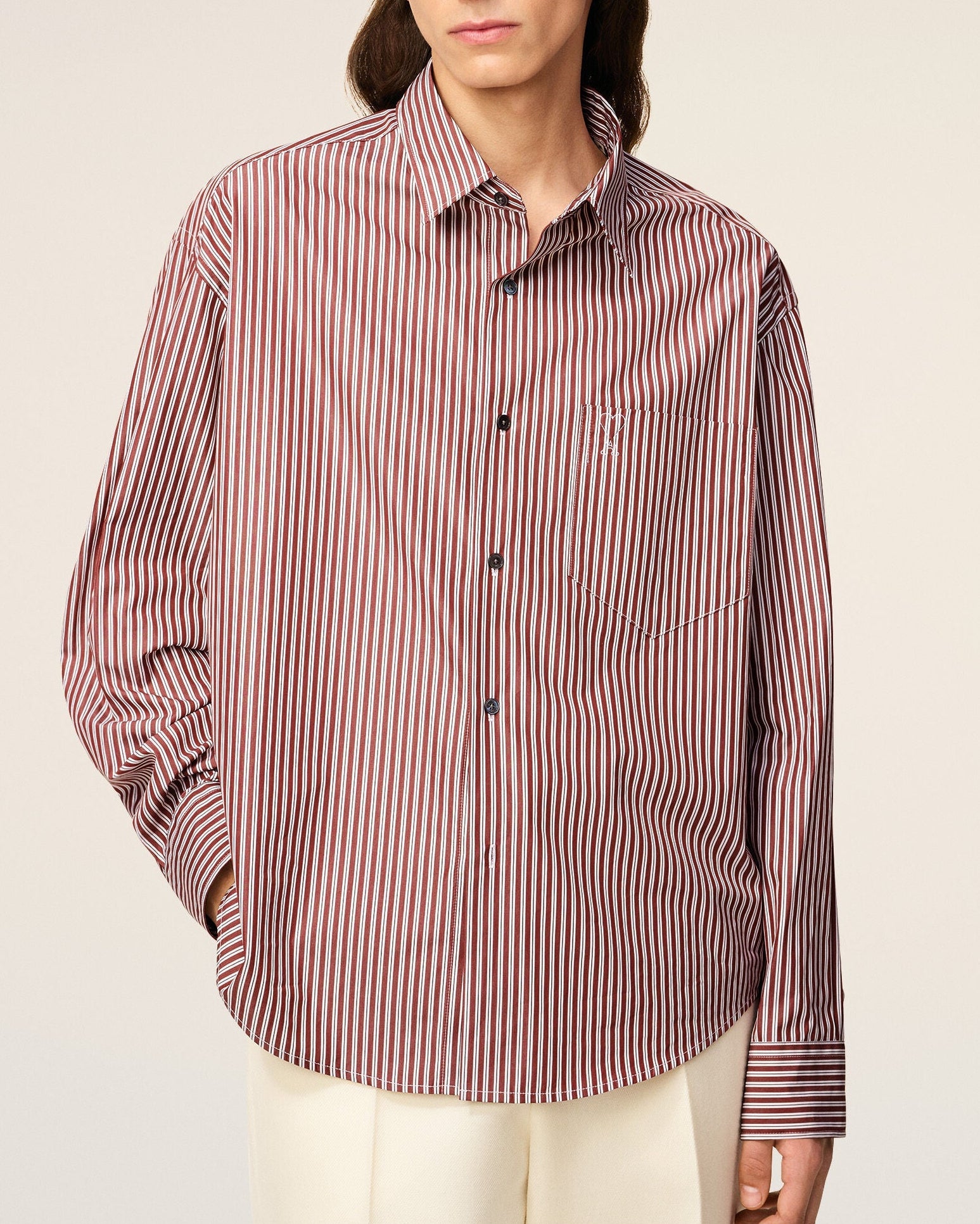 AMI Embossed Adc Boxy Shirt