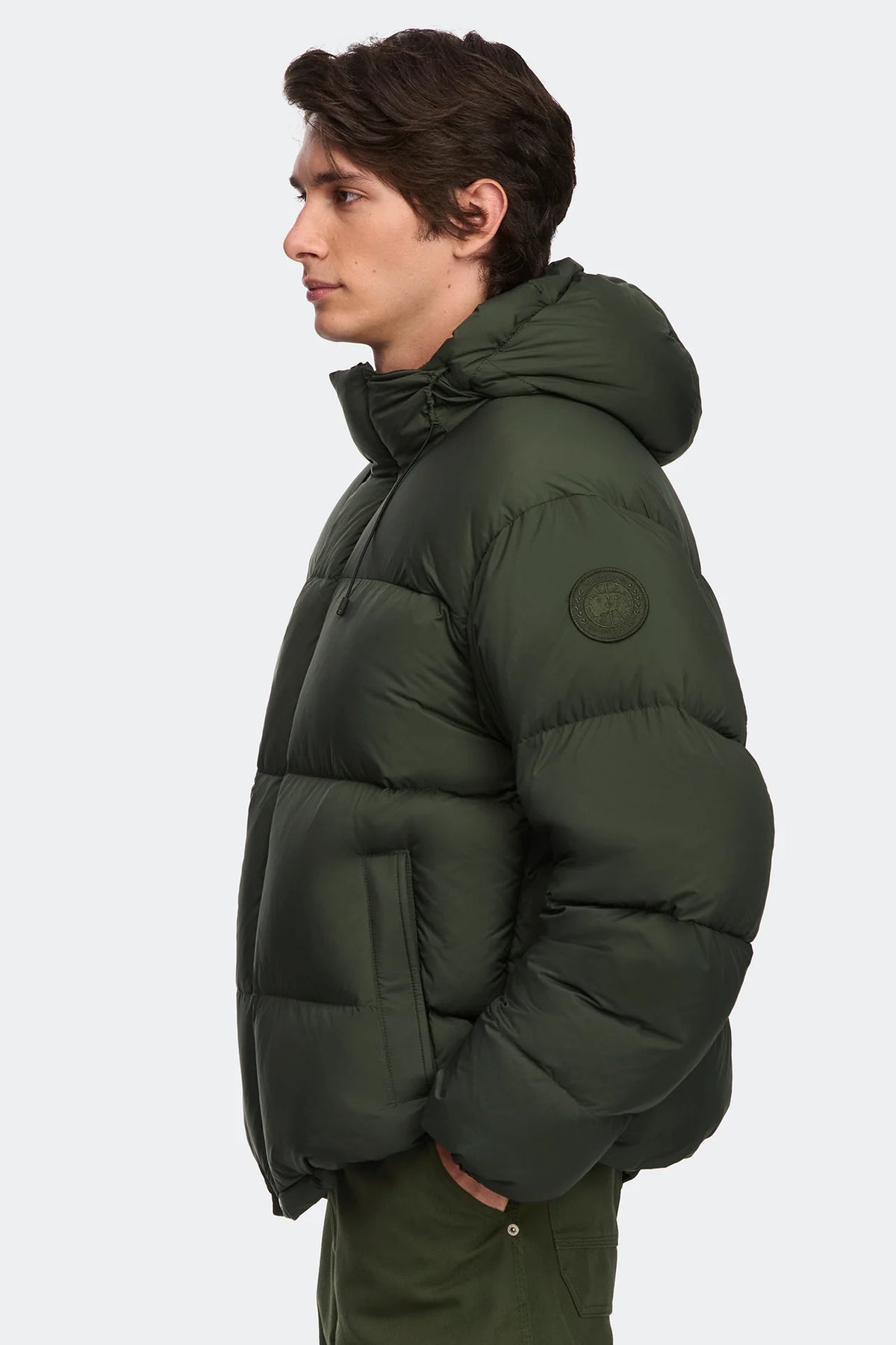 Canada Goose Green Sterling Puffer Coat Tonal Disc