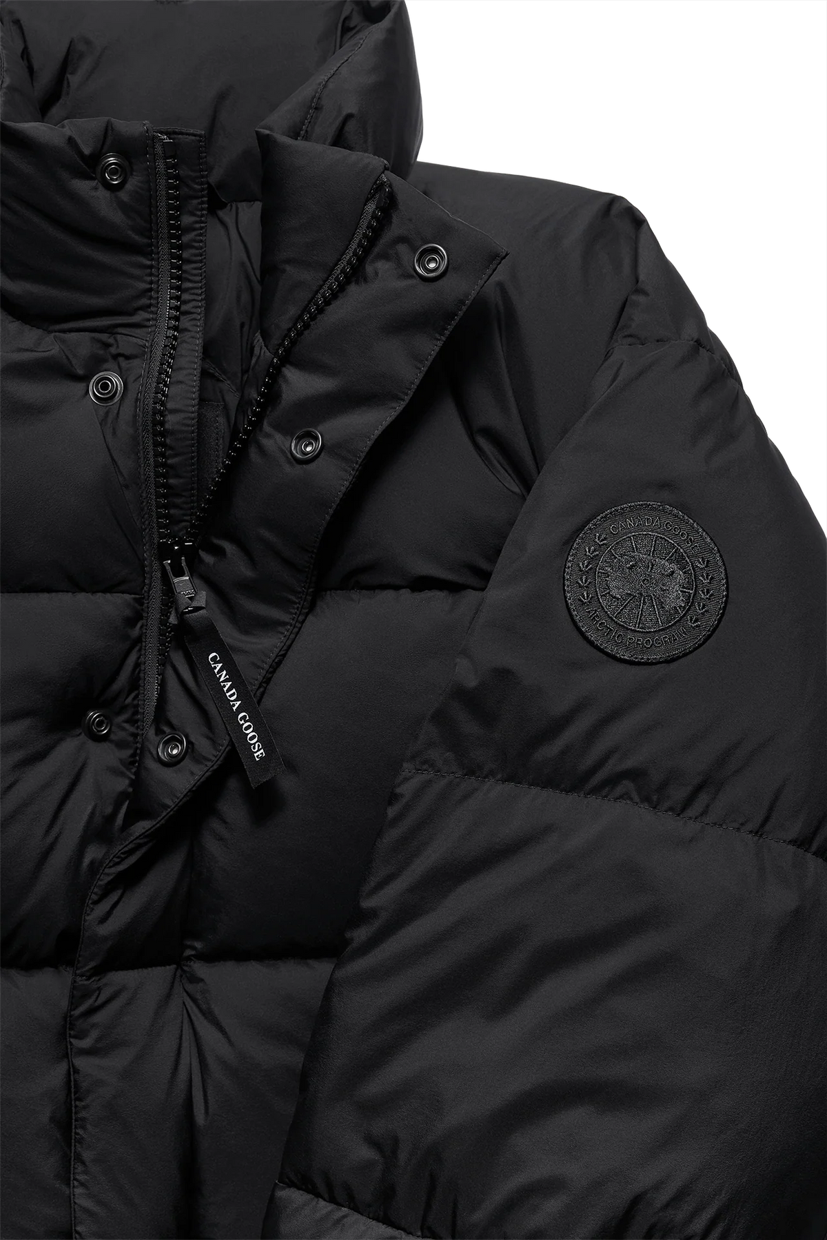 Canada Goose Black Sterling Puffer Jacket Tonal Disc