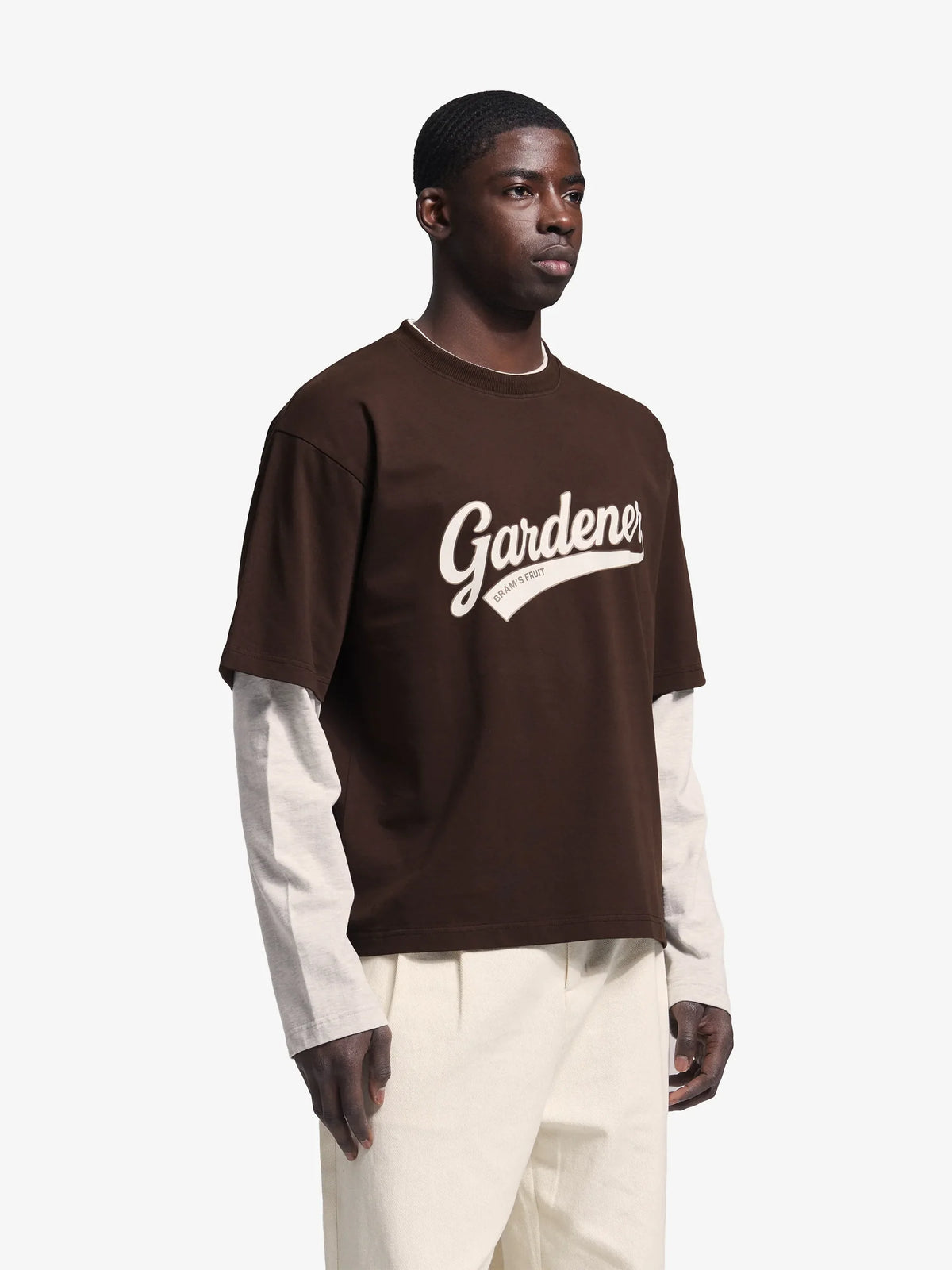 Brams Fruit Brown Double Layer T-shirt