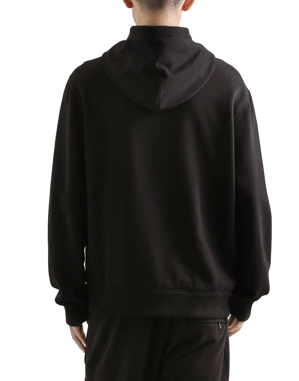 Dolce & Gabbana Black Zip Hoodie with patch