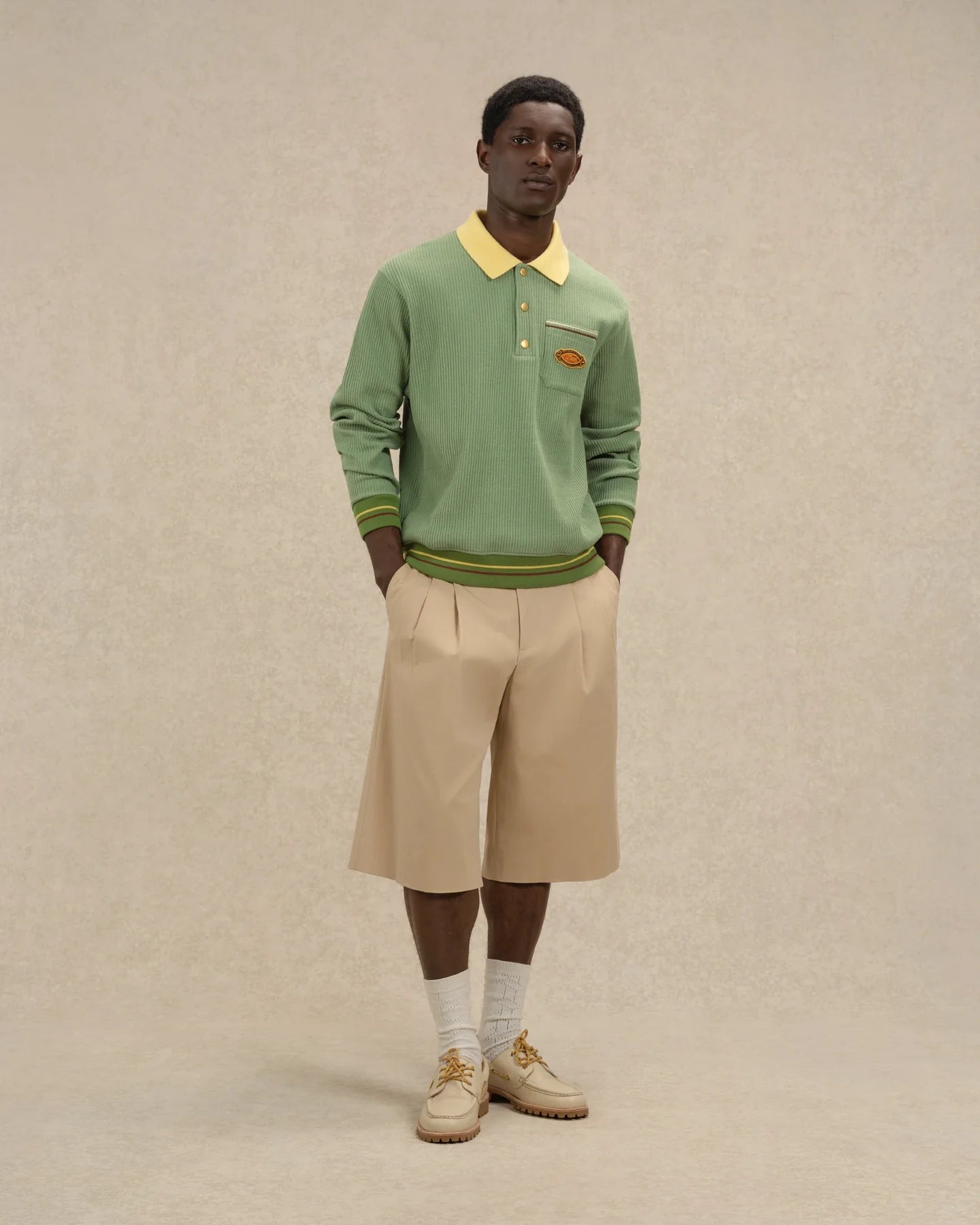 Drole de Monsieur Beige Short Long Coton