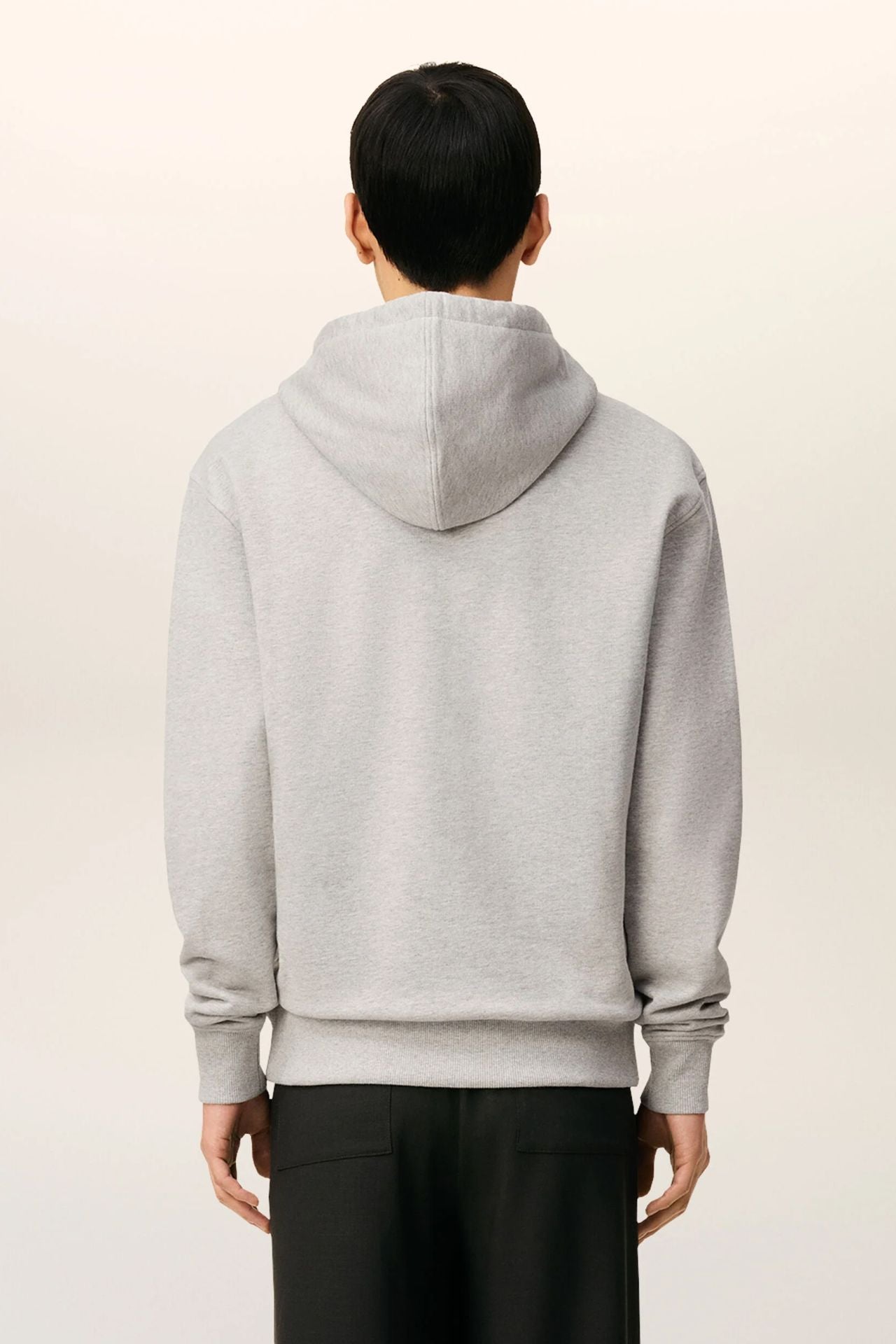 Zipped Contrasted Grey Ami De Coeur Hoodie