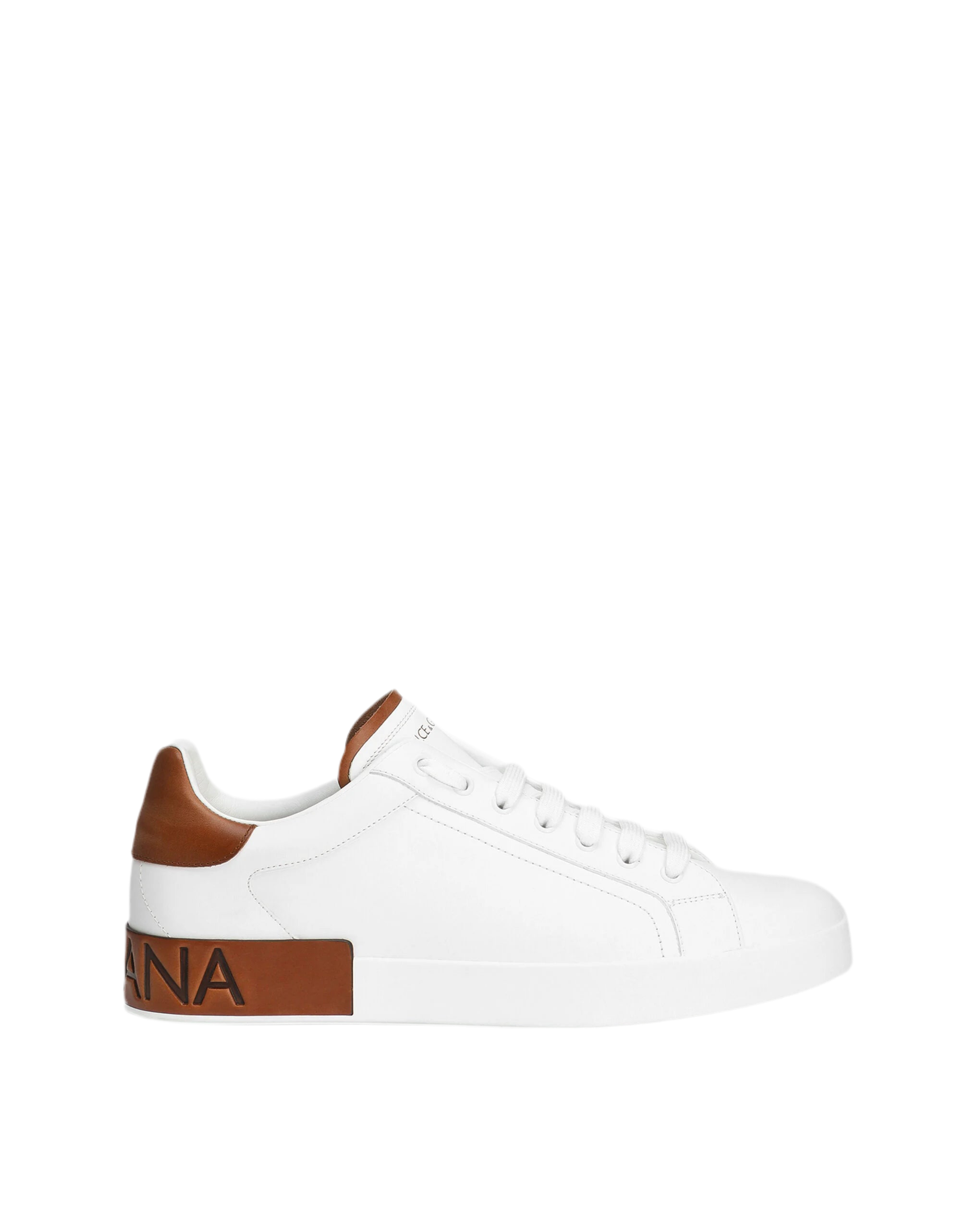 Dolce & Gabbana Portofino White and Brown Sneaker