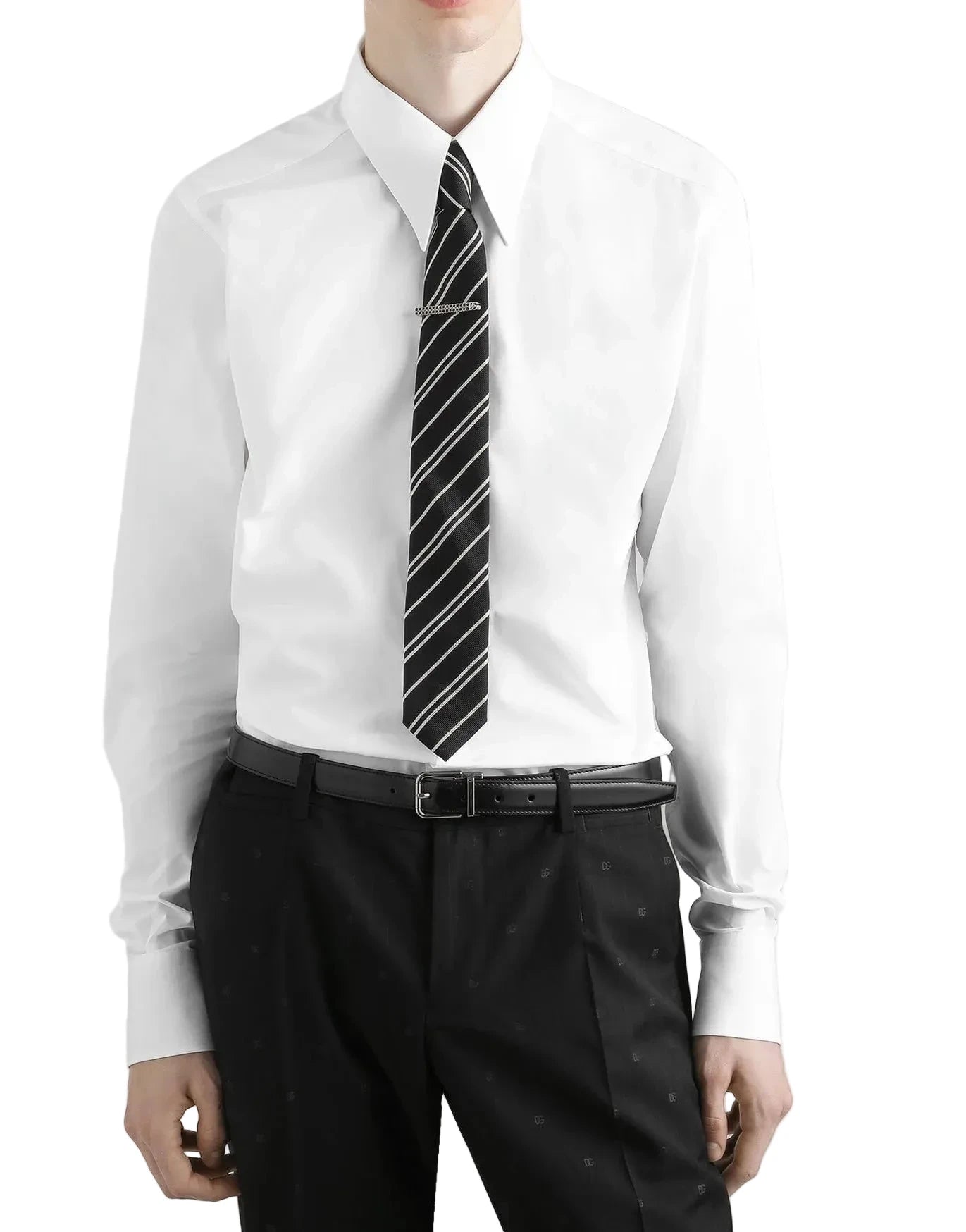 Dolce & Gabbana Gold Poplin White Shirt