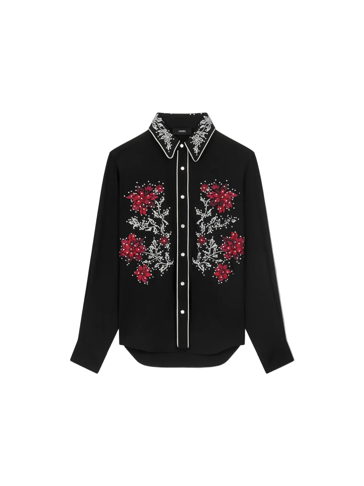 Amiri Embellished Flowers Shirt