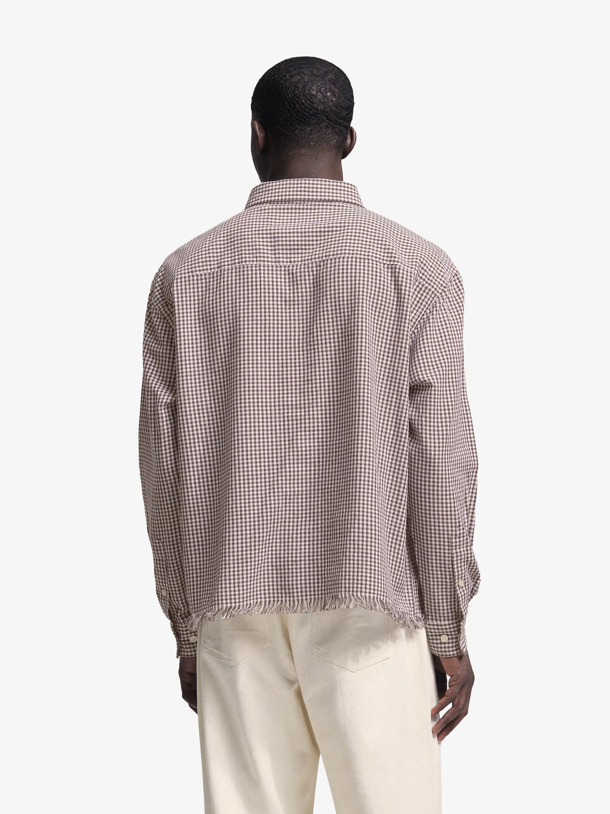 Brams Fruit Brown Distressed Farmer’s Shirt LS