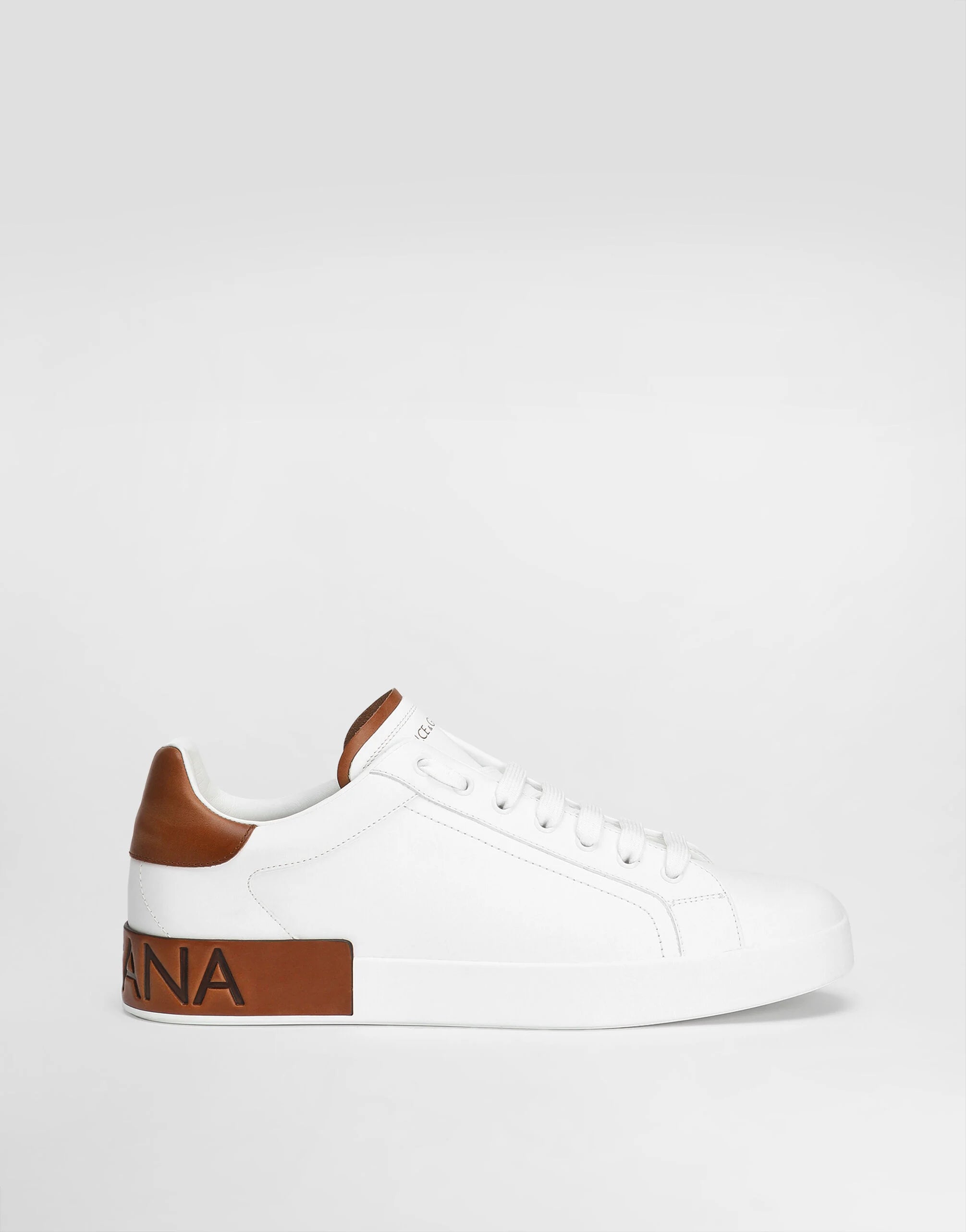 Dolce & Gabbana Portofino White and Brown Sneaker