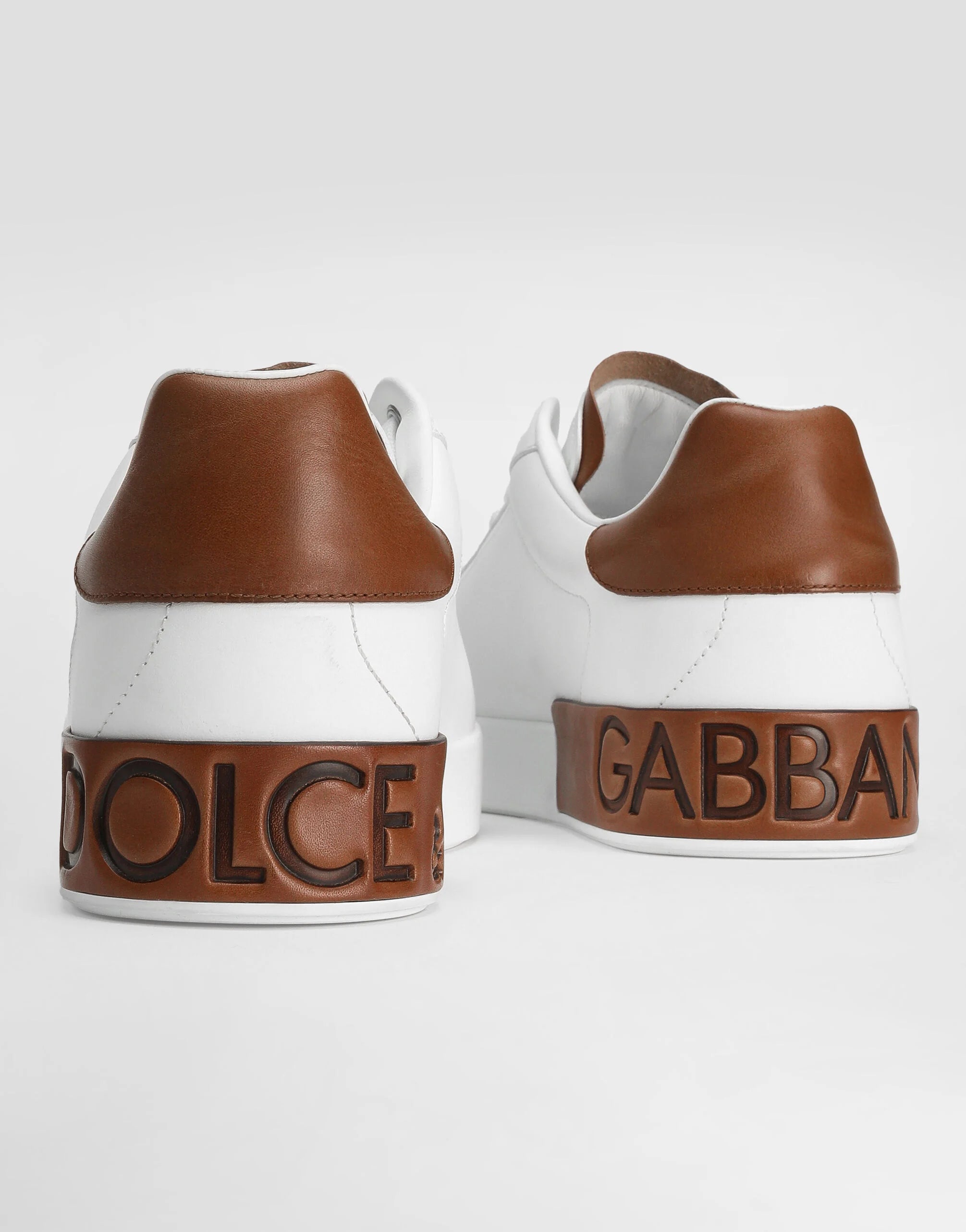 Dolce & Gabbana Portofino White and Brown Sneaker