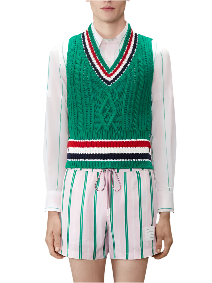 Thom Browne Repp Stripe Swim Short