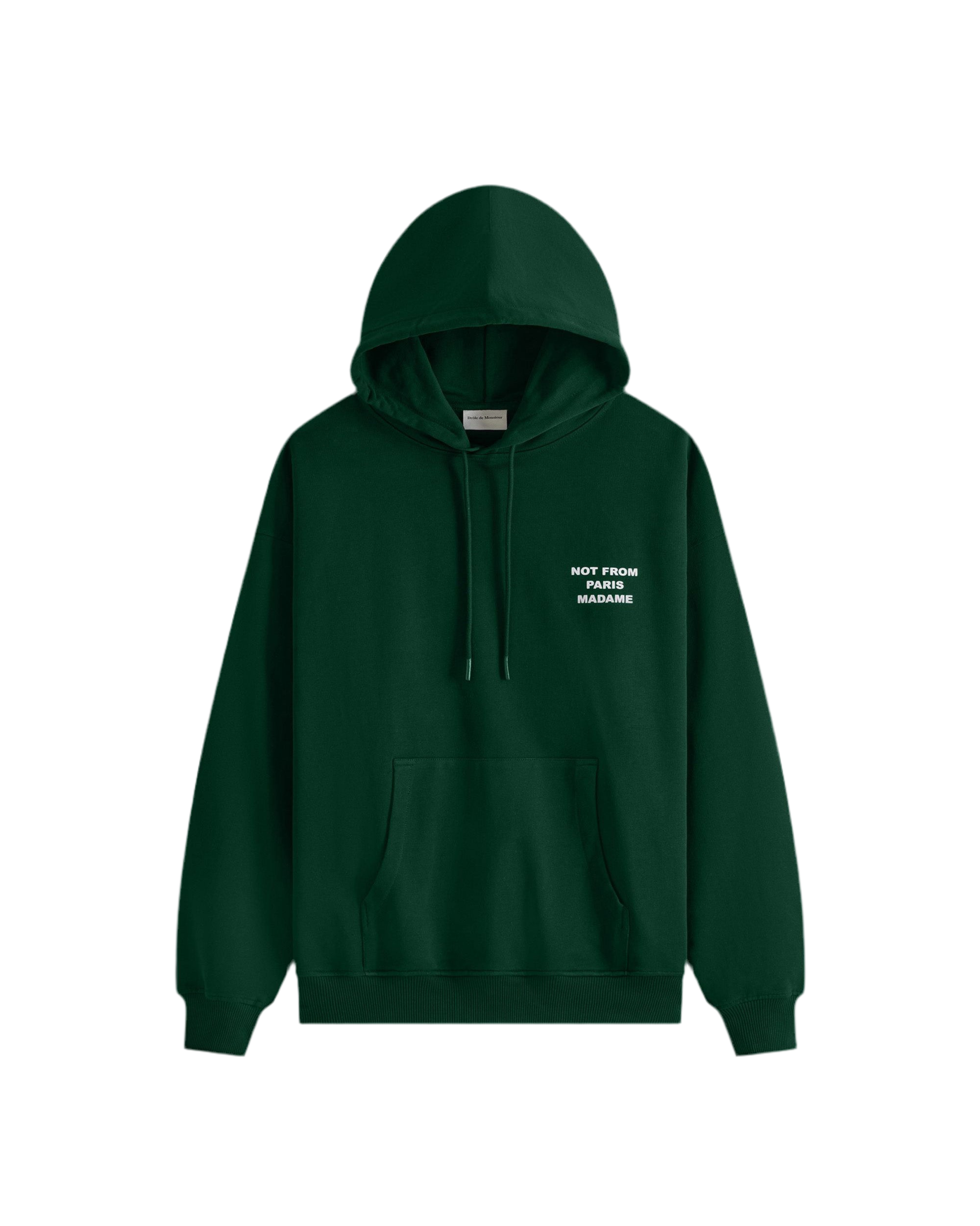 Drole de Monsieur Dk Green Bold Slogan Hoodie