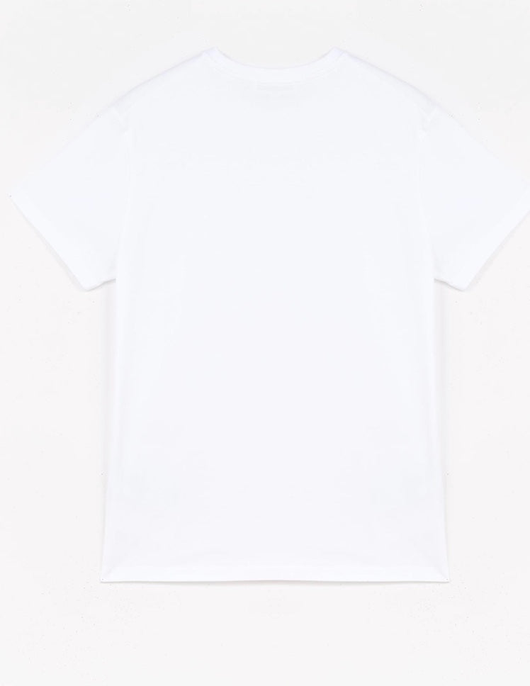 Jil Sander White Cotton Crew T-Shirt flat back