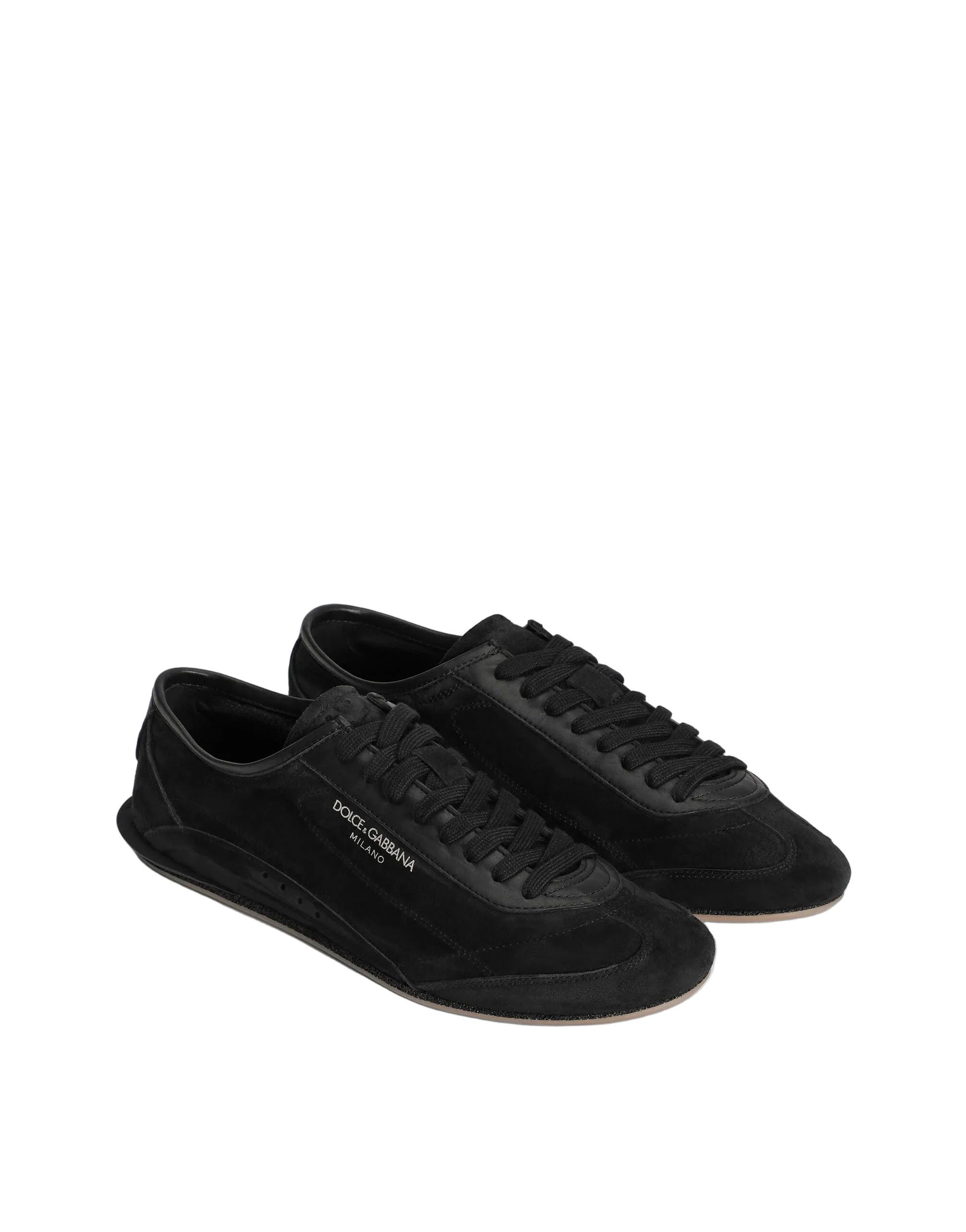 Dolce & Gabbana Black Suede Lipari Sneaker front side