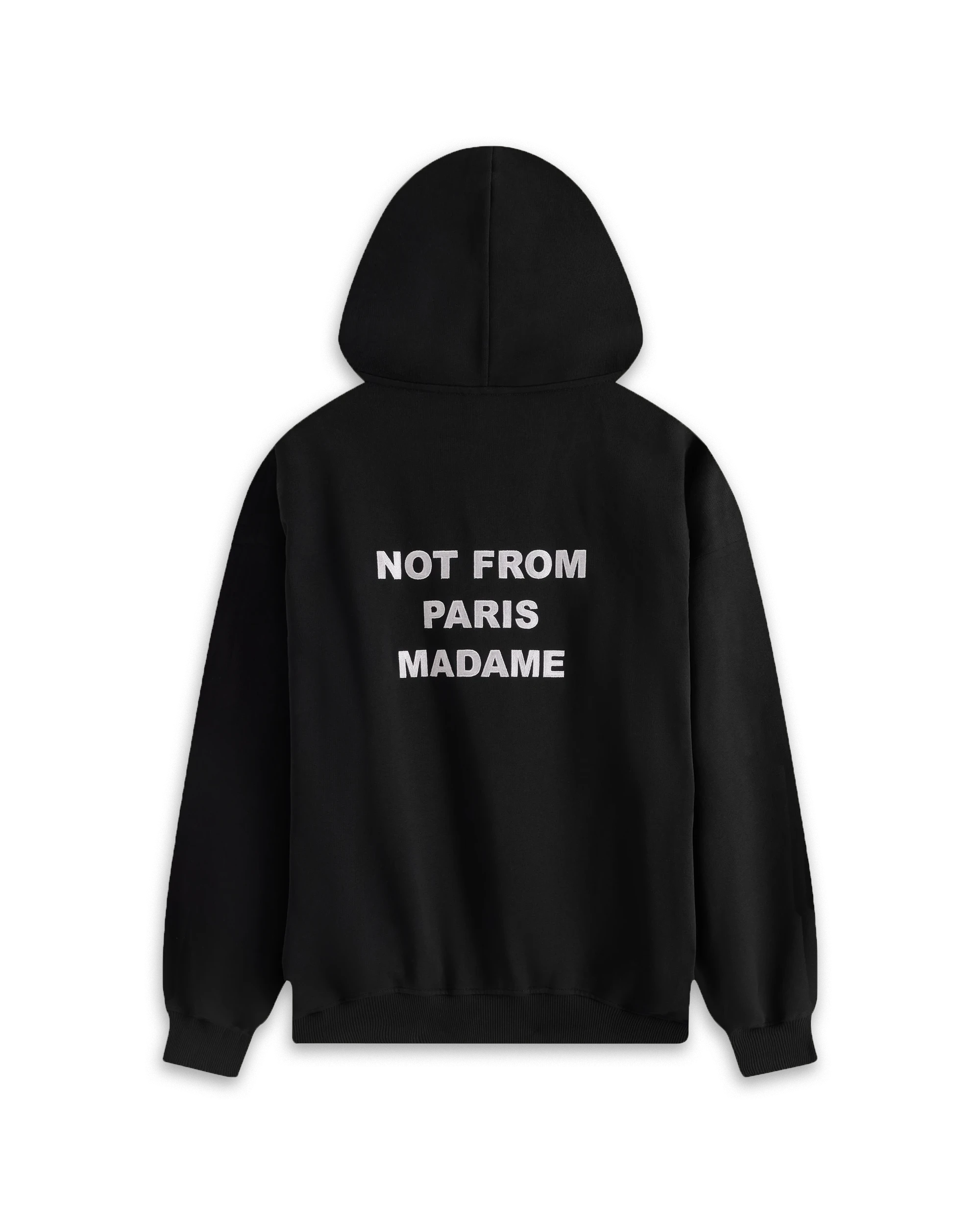 Drole de Monsieur Black Bold Slogan Hoodie