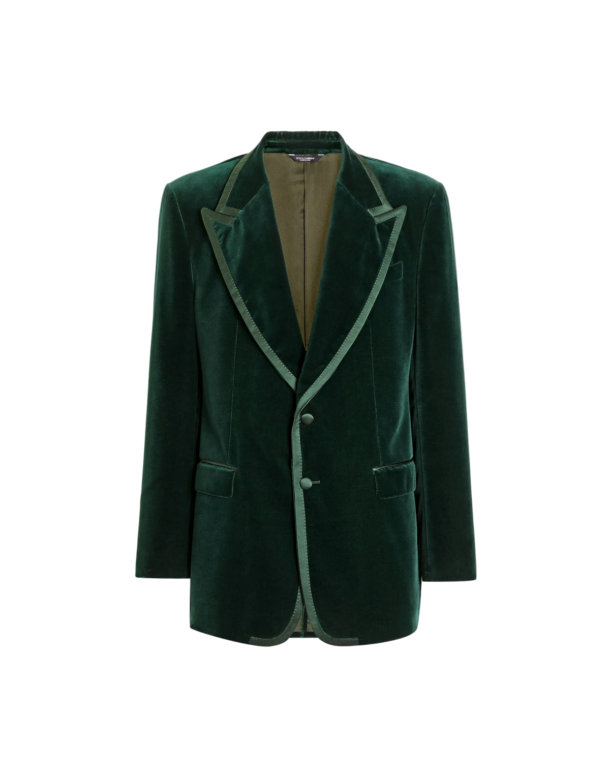 Dolce & Gabbana Green Velvet Tuxedo Jacket