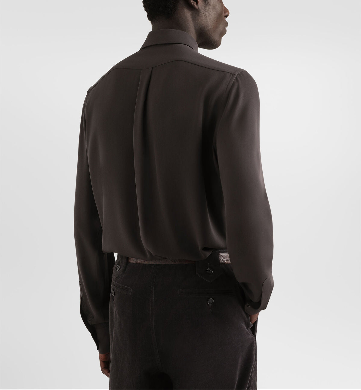Dolce & Gabbana Brown Silk Shirt