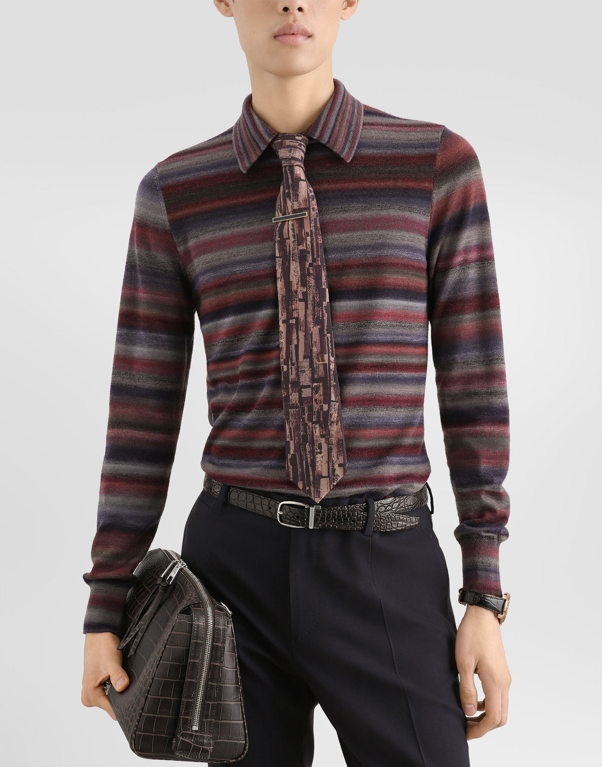 Dolce & Gabbana Bordeaux Silk Tie
