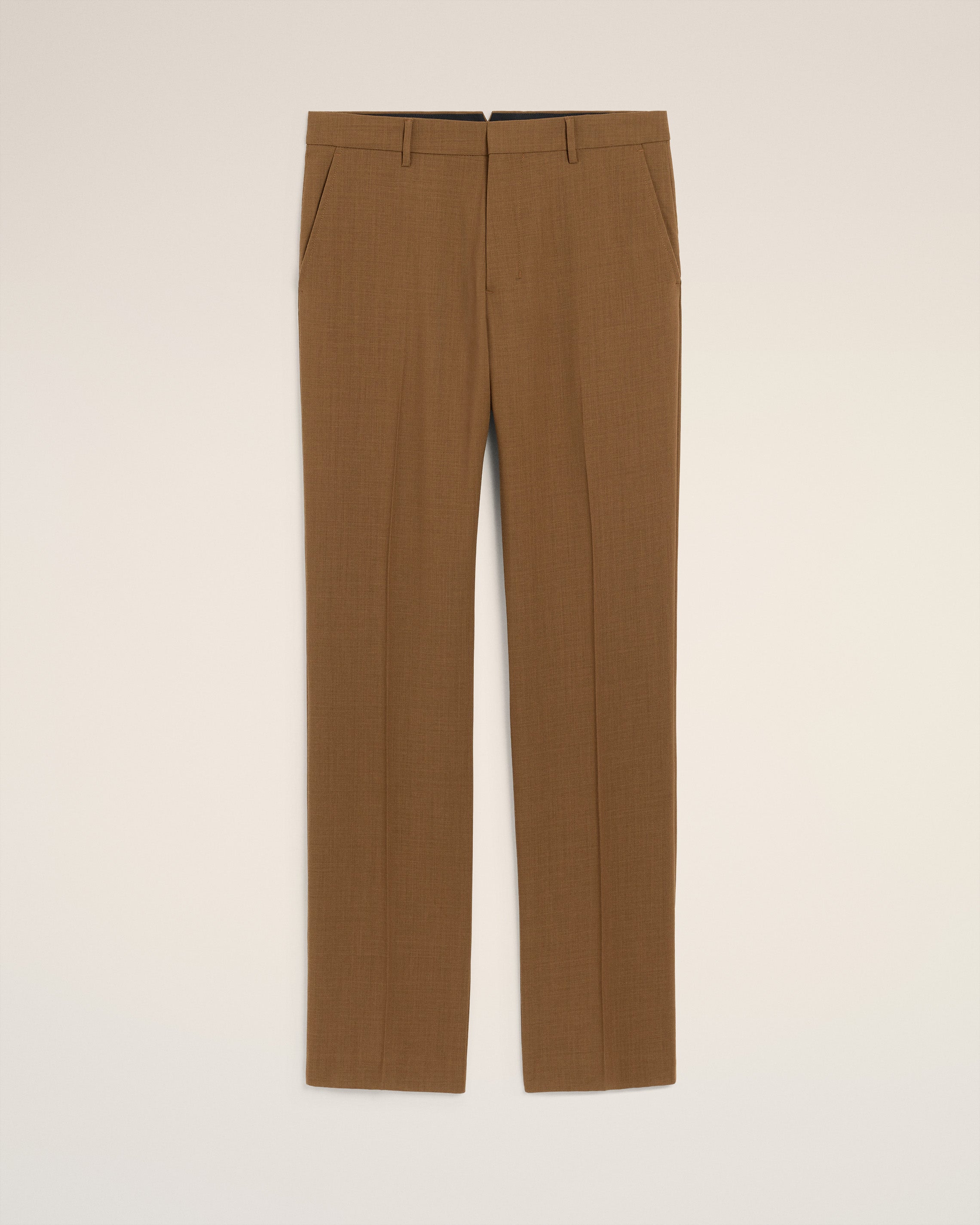 Ami Brown Straight Fit Trousers