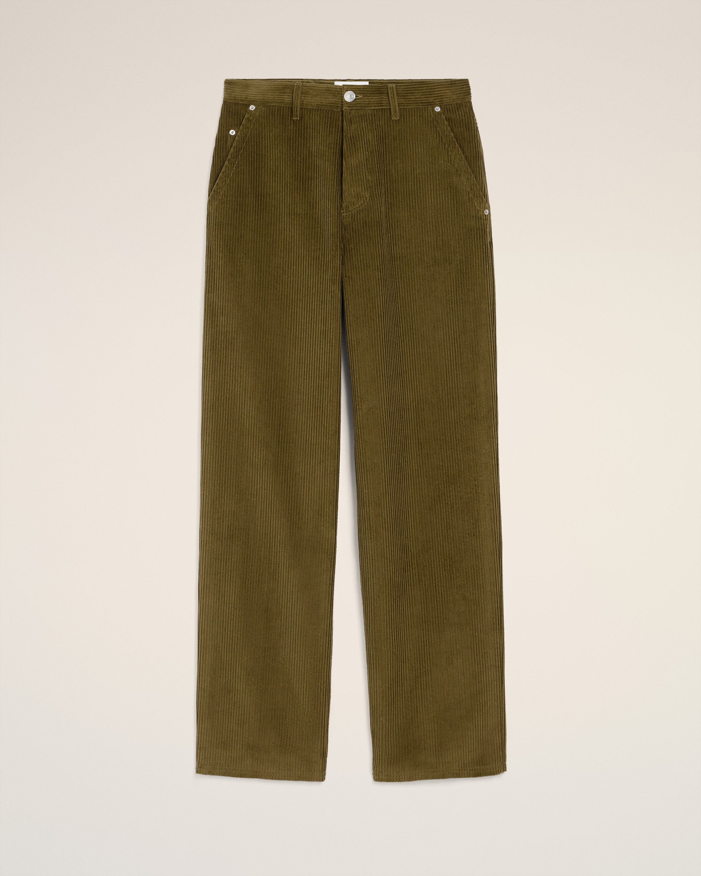 Ami Green Large Fit Corduroy Velvet Trousers