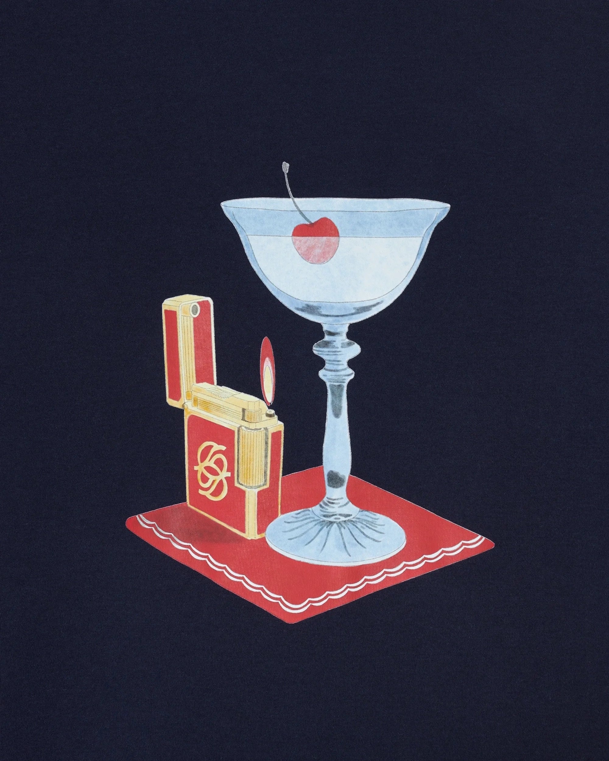 Drole de Monsieur Navy T-Shirt Cocktail