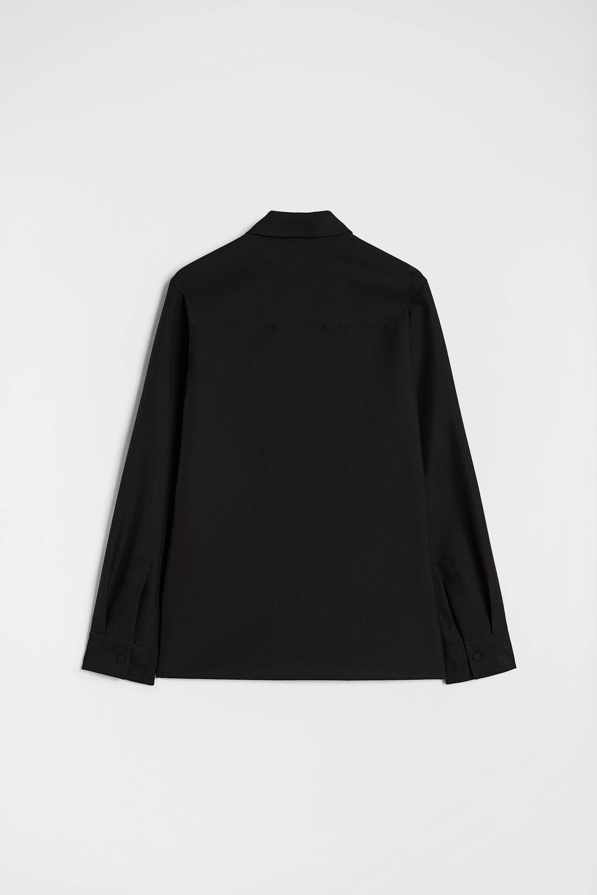 Jil Sander Black Virgin Wool Mohair Shirt 174 With Ball Studs