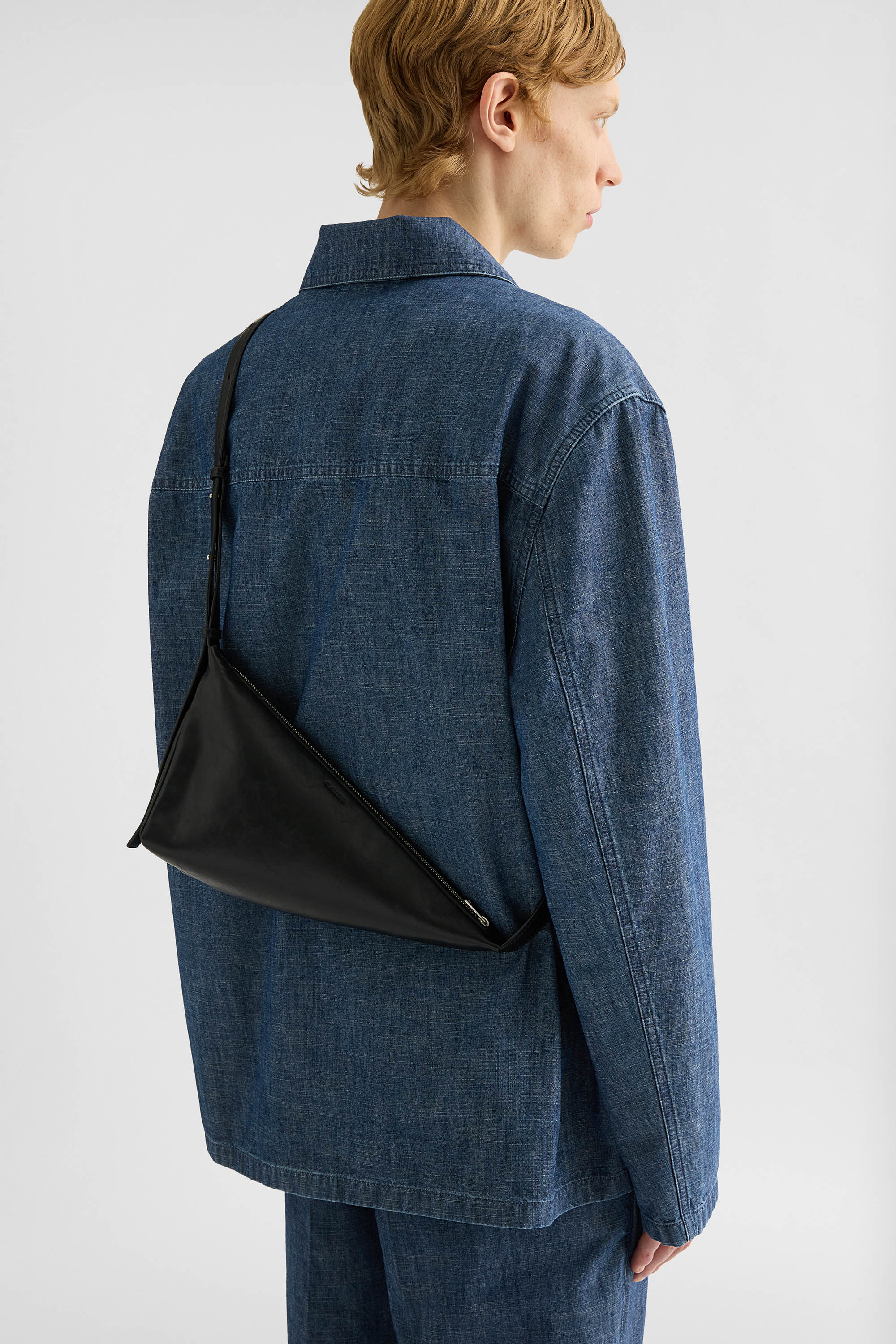 Jil Sander Black Triangle Crossbody