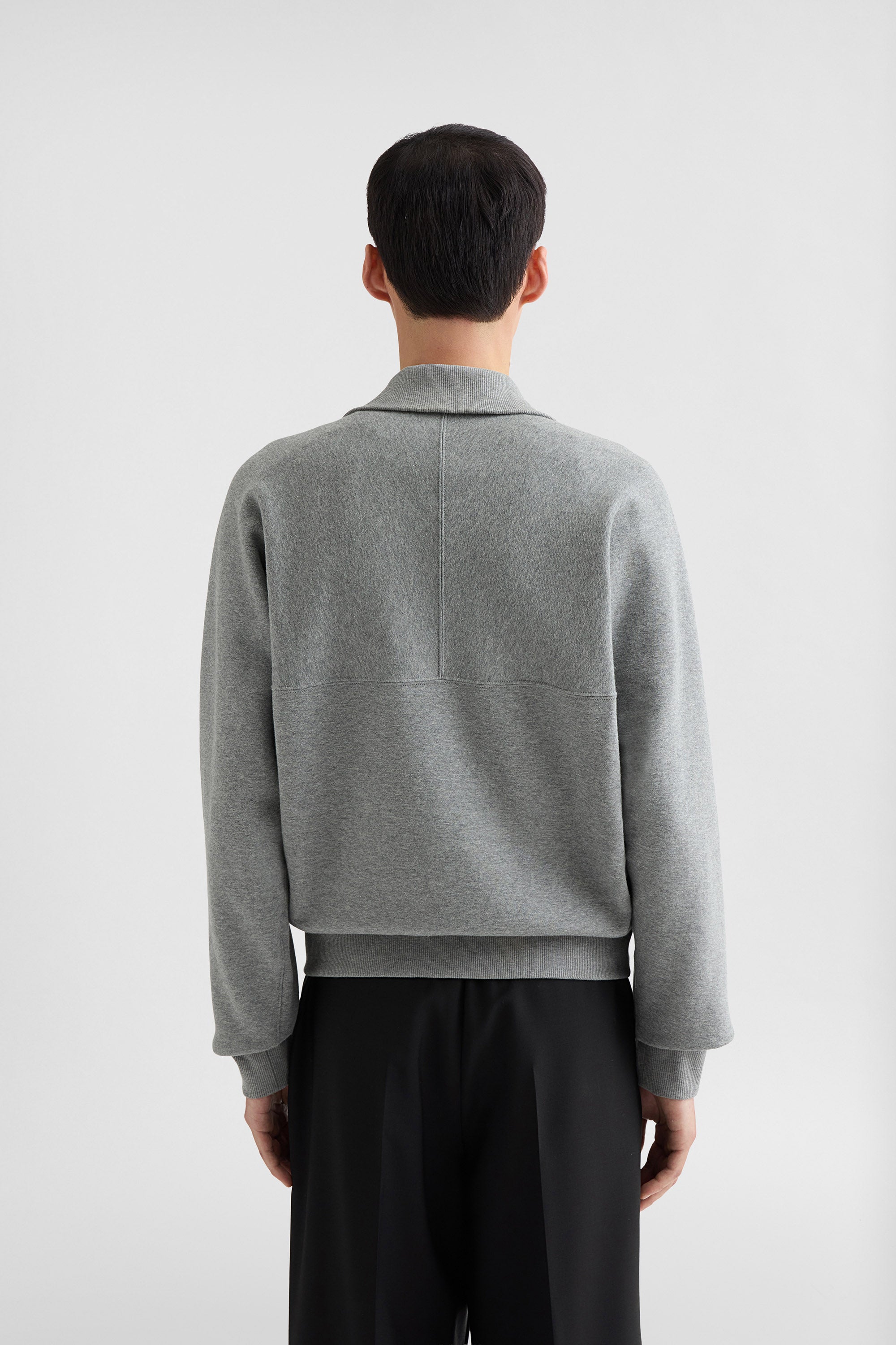 Jil Sander Cotton Terry Halv Zip Sweat