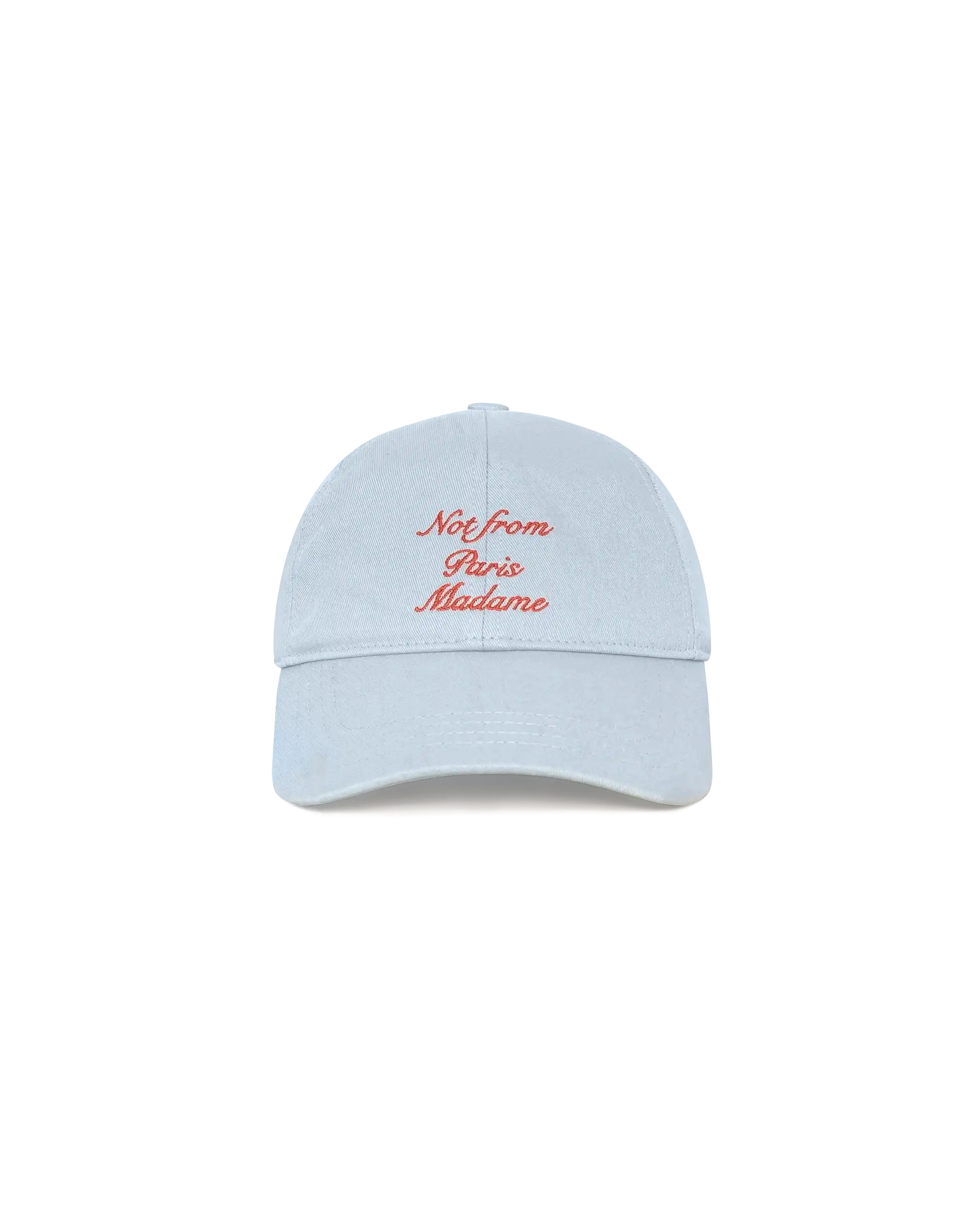 Drole de Monsieur Hellblaue Slogan-Kalligraphie-Cap