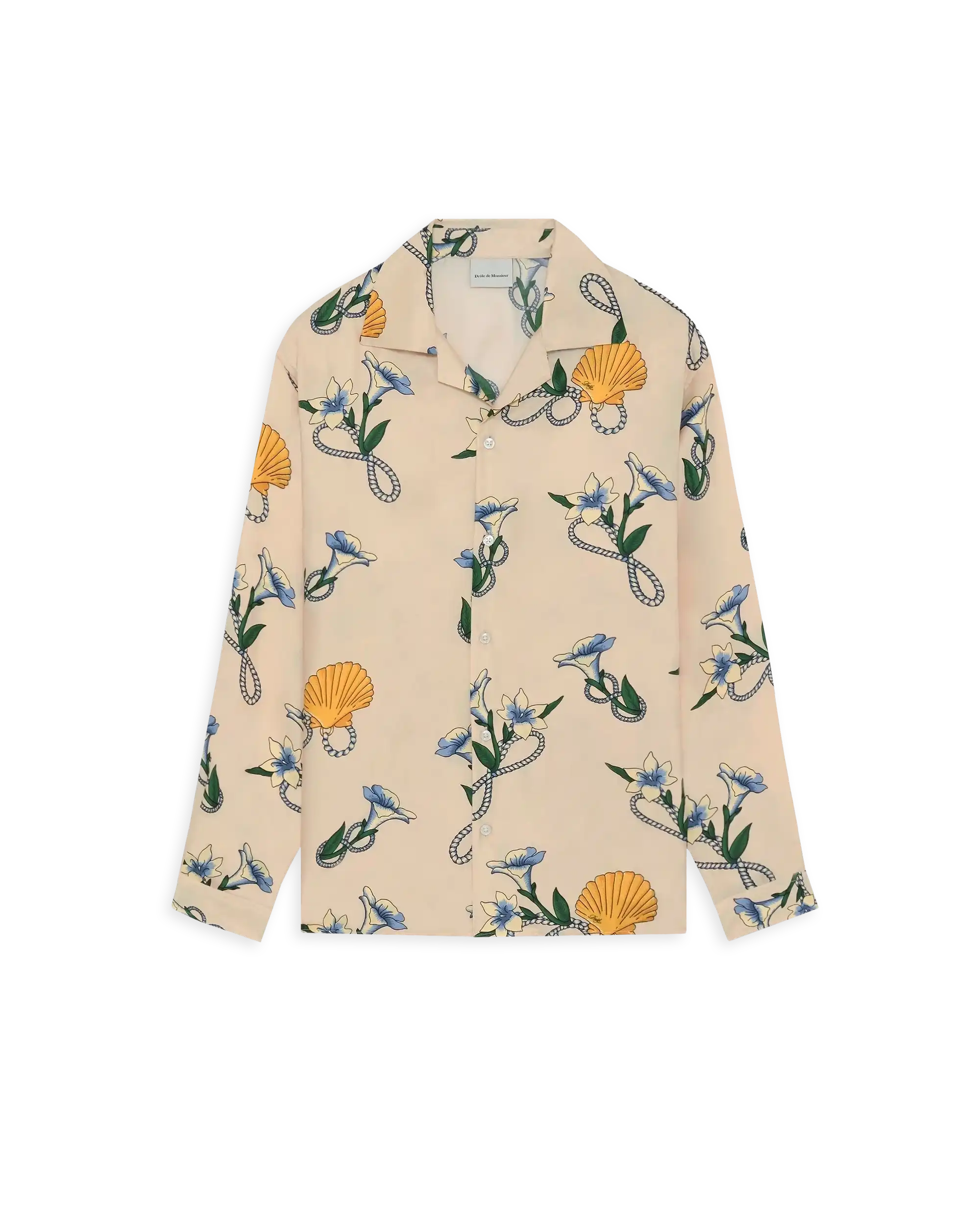 Drole de Monsieur Off White Silk Chemise ML DrÙle Shell