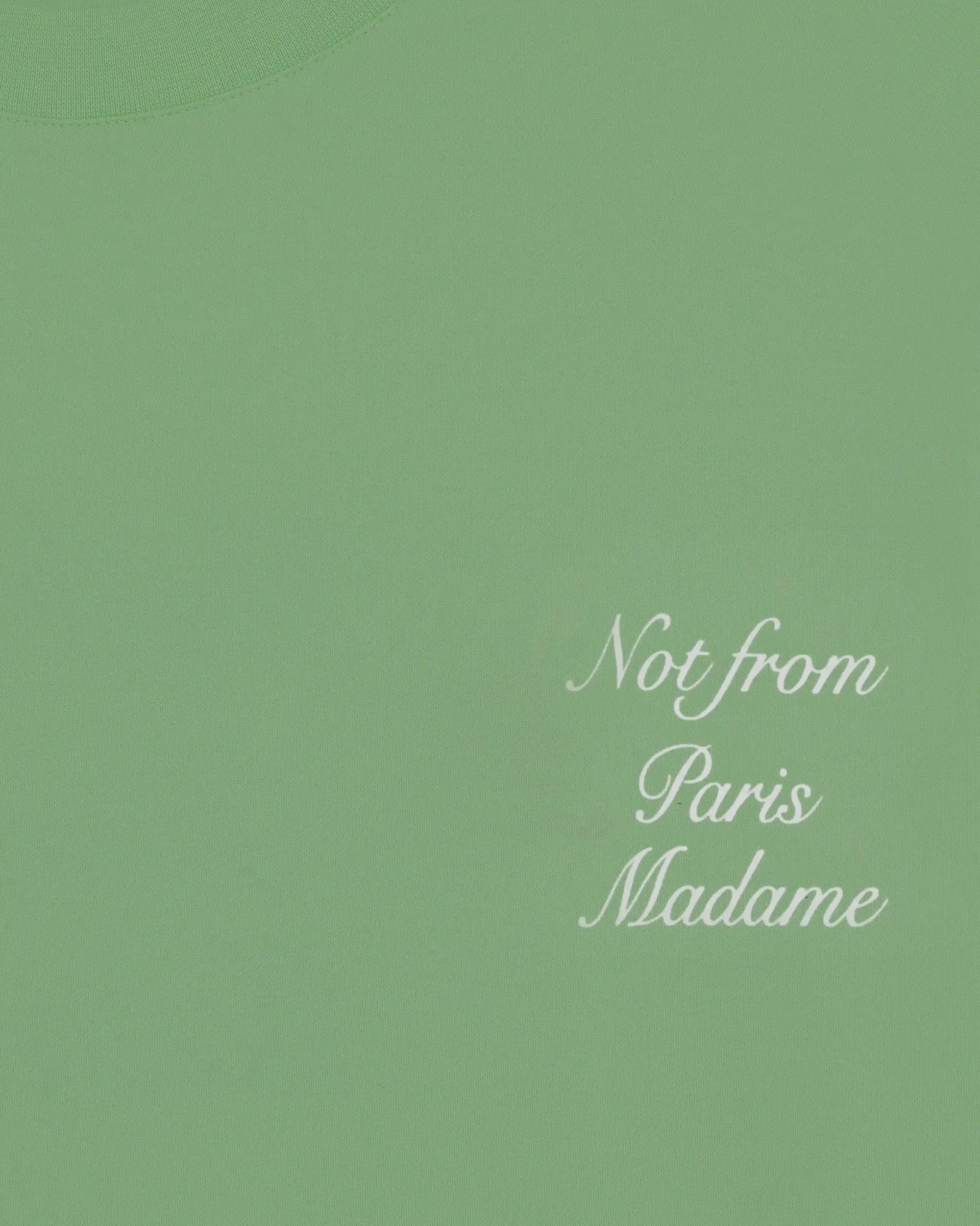 Drole de Monsieur Lt Green Le T-Shirt Slogan Calligraphy