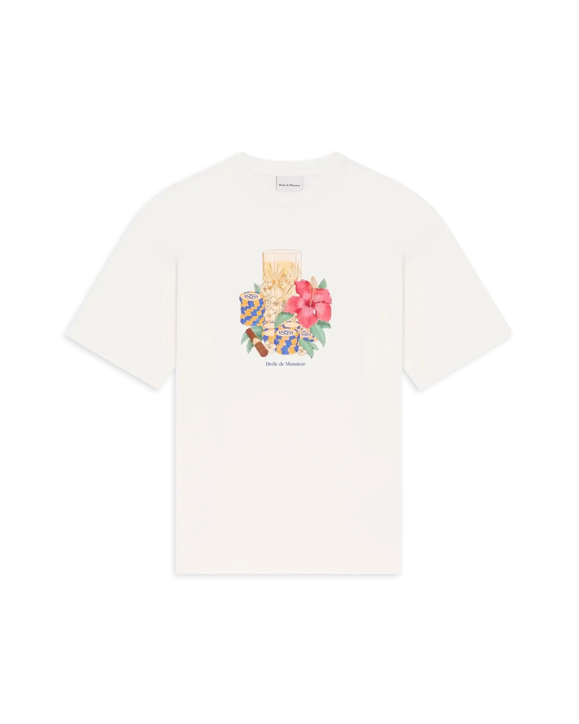 Drole de Monsieur Off White T-shirt Hibiscus Club