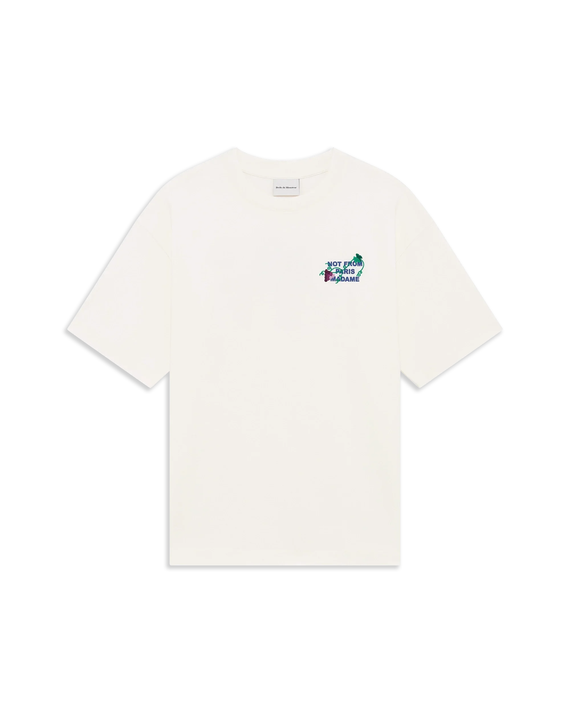 Drole de Monsieur Off-White Vine Embroidered Slogan T-shirt