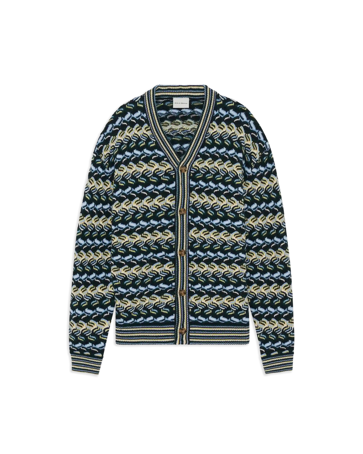 Drôle de Monsieur blaue Boxy Coogie-Strickjacke