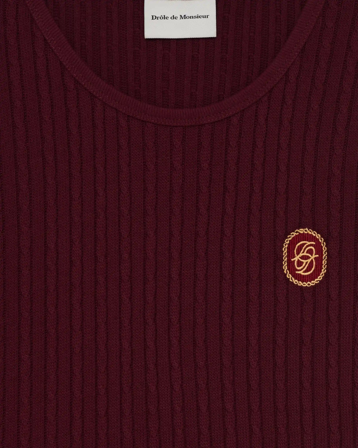 Drole de Monsieur Burgundy D Mirror Tank Top flat detale