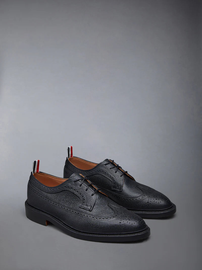 Classic Longwing Brogue W/ Goodyear Leather Sole W/ Metal Taps In Pebble Grain Leather