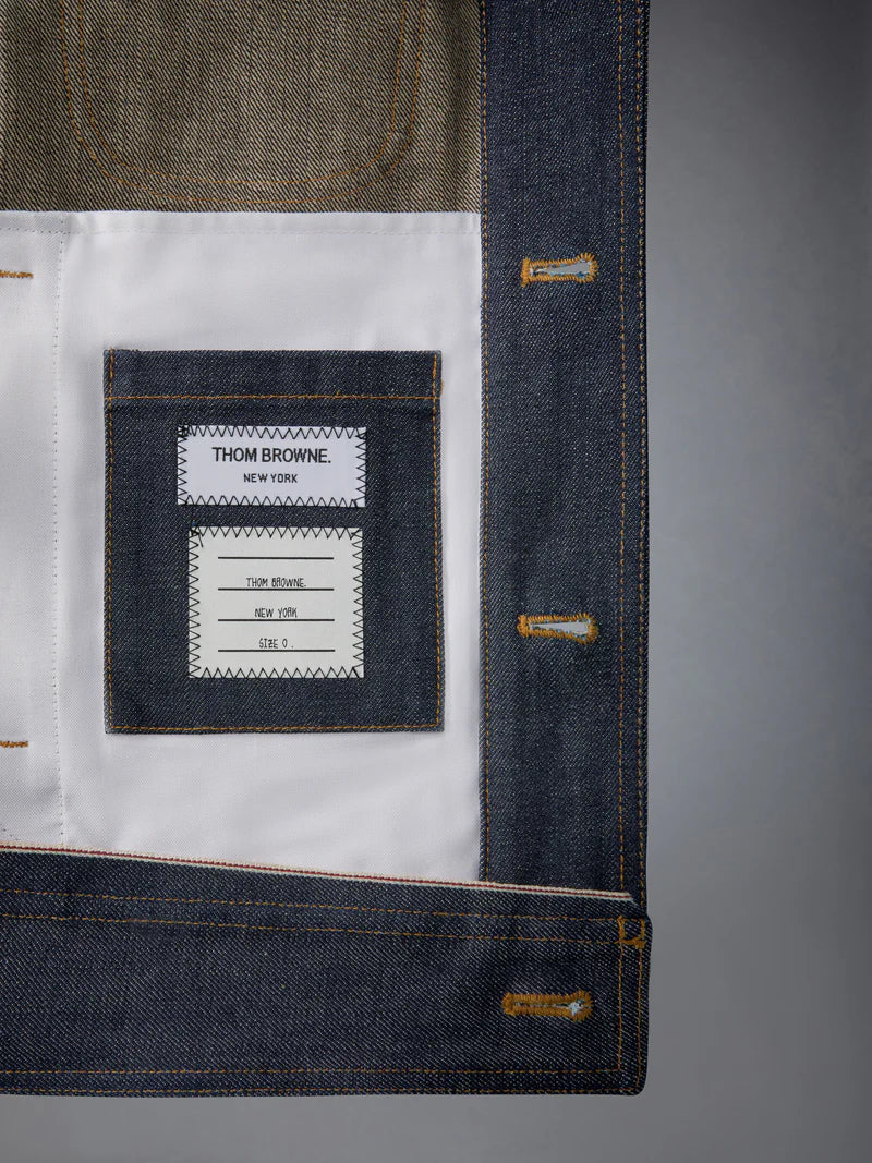 Utility-Jacke mit Rückenriemen (56 cm) aus japanischem Selvedge-Denim