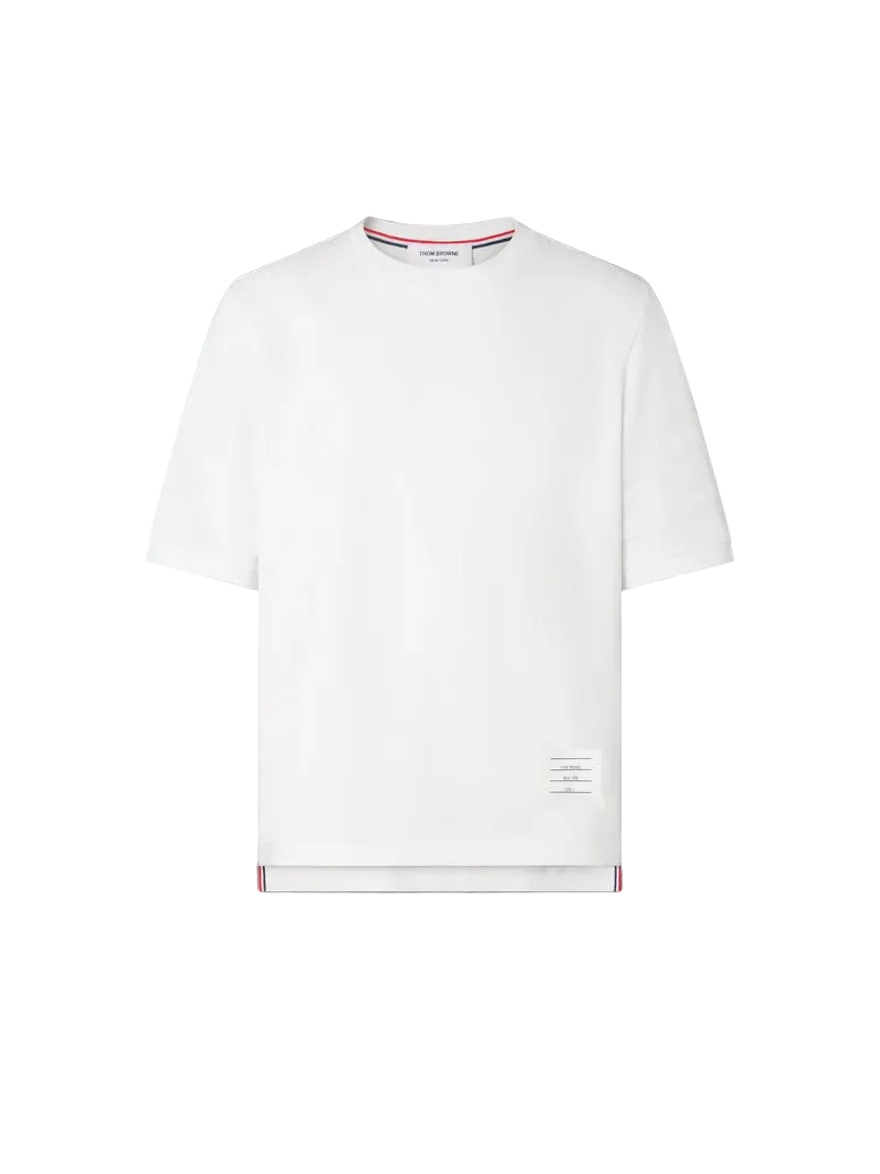 Thom Browne White 4 Bar Rib Cuff Tee