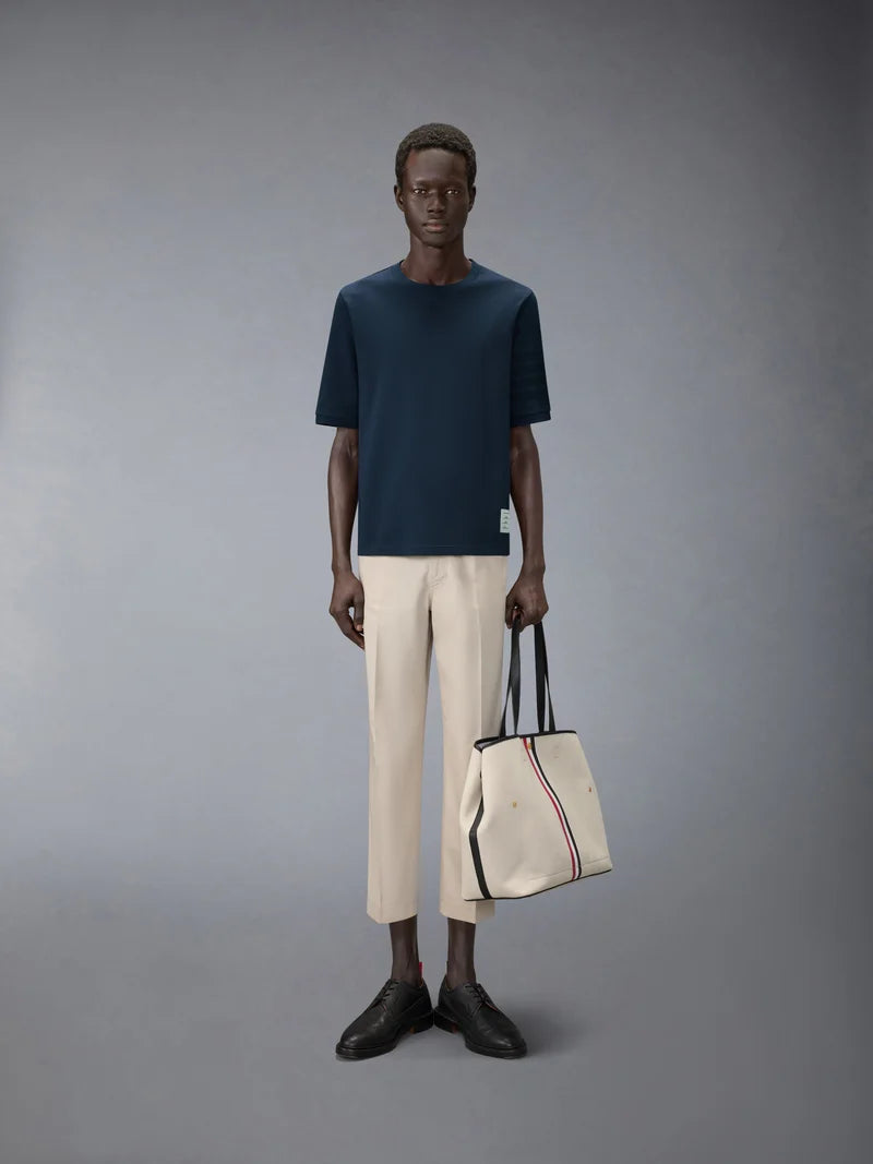 Thom Browne Navy 4 Bar Rib Cuff Tee