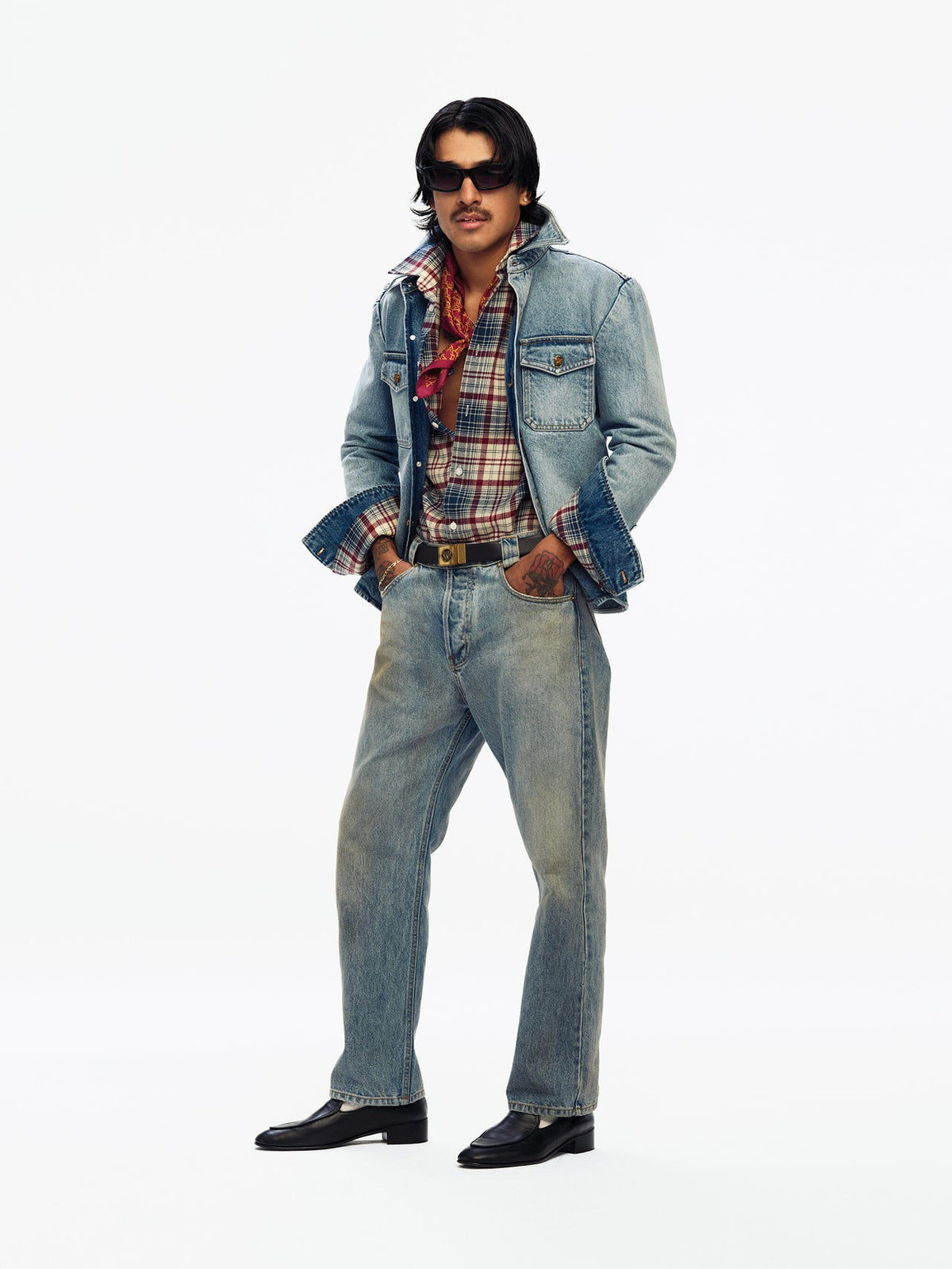 Willy Chavarria Blue Chente Denim Shirt