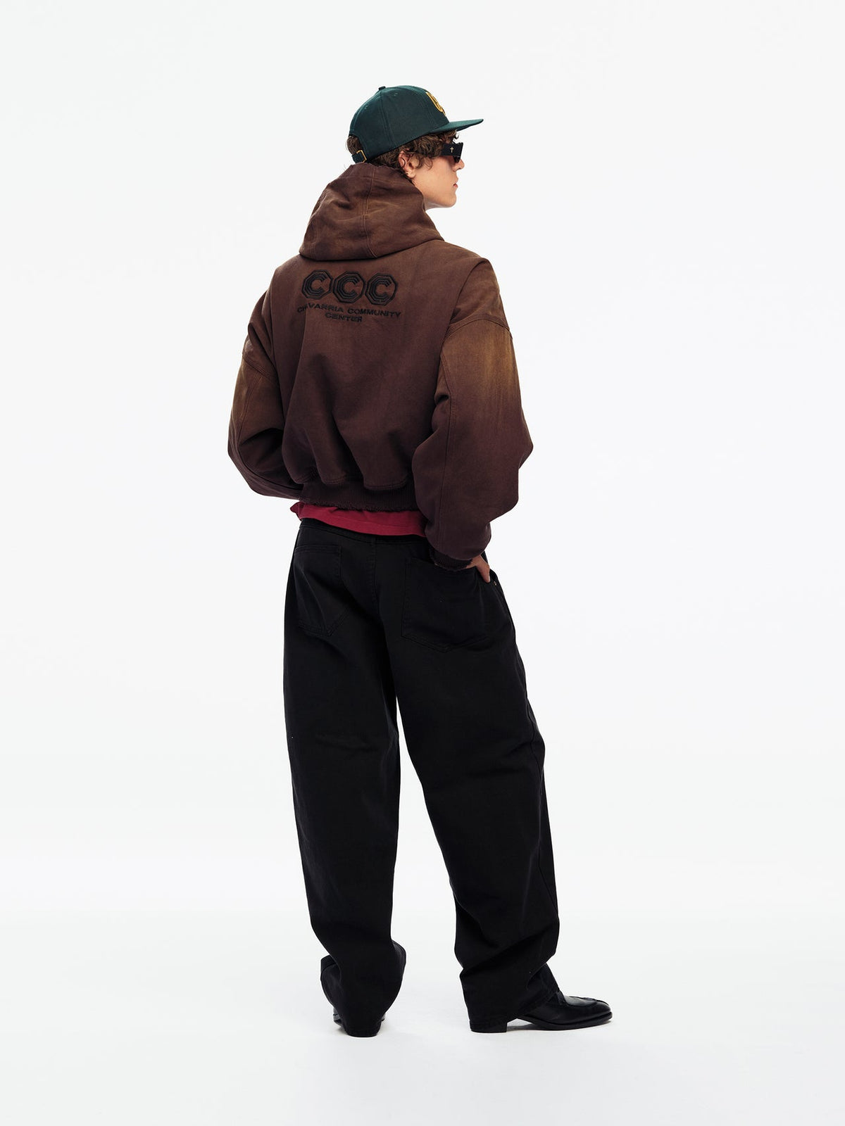 Willy Chavarria braune gesteppte Juggernaut-Jacke