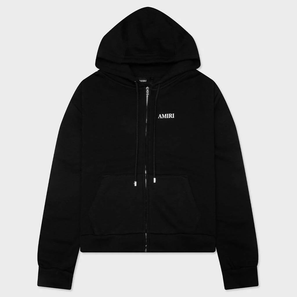Amiri Black Zip up Hoodie