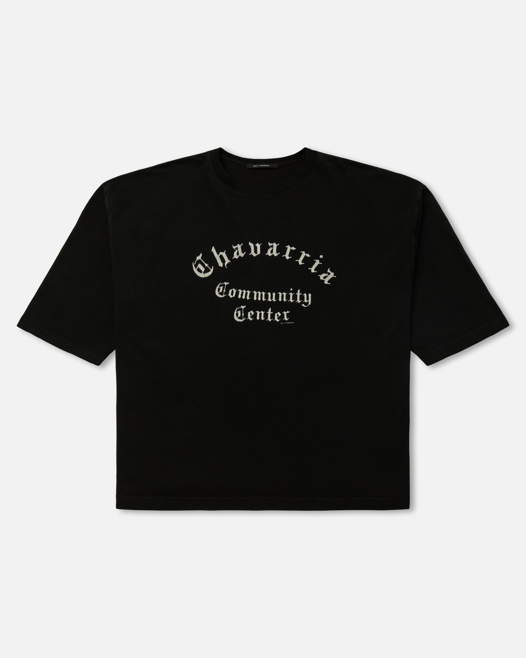 Willy Chavarria Black Community Center - Buffalo Tee Flat Front