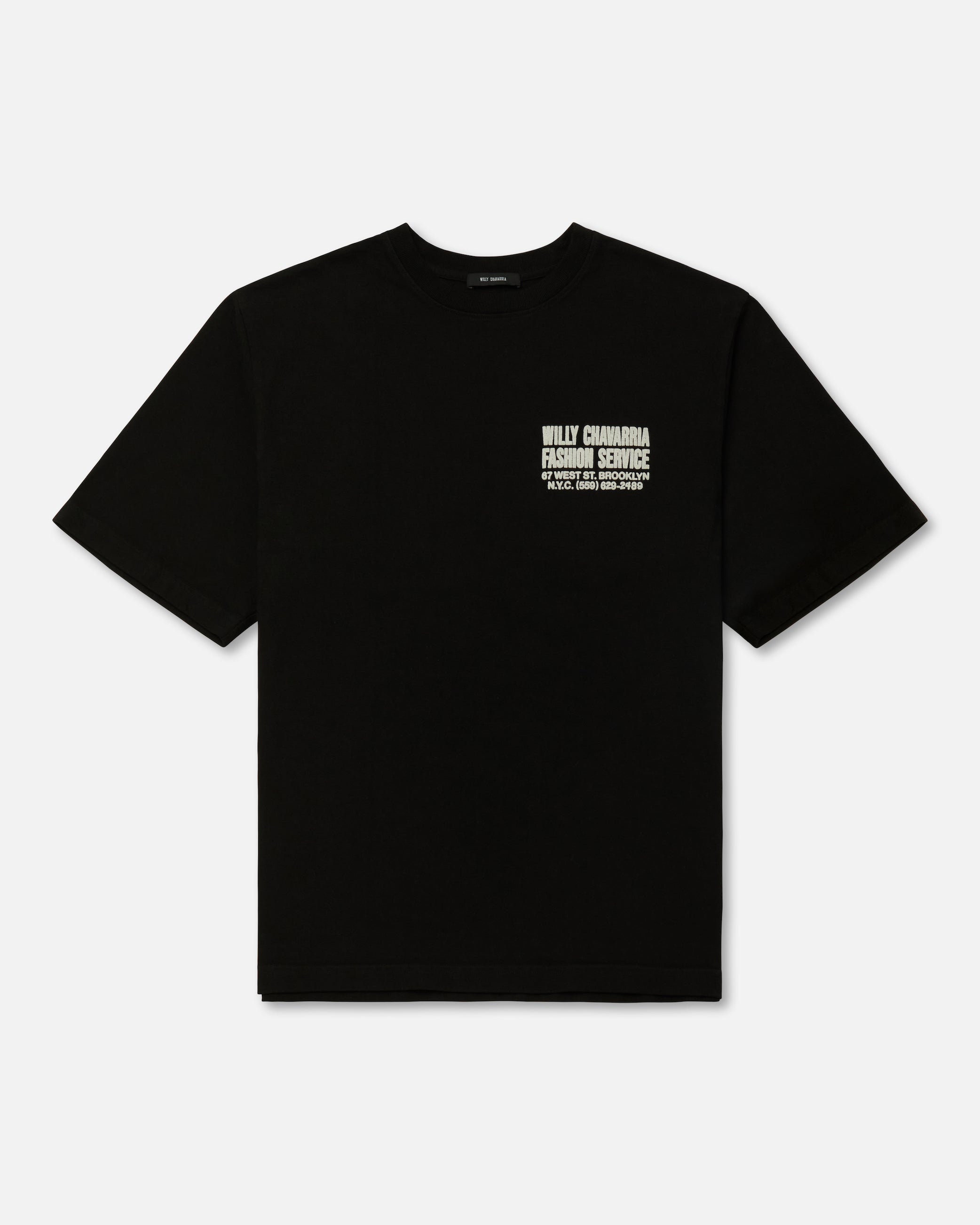 Willy Chavarria Red "Fashion Services" - Standard Tee Flat Front