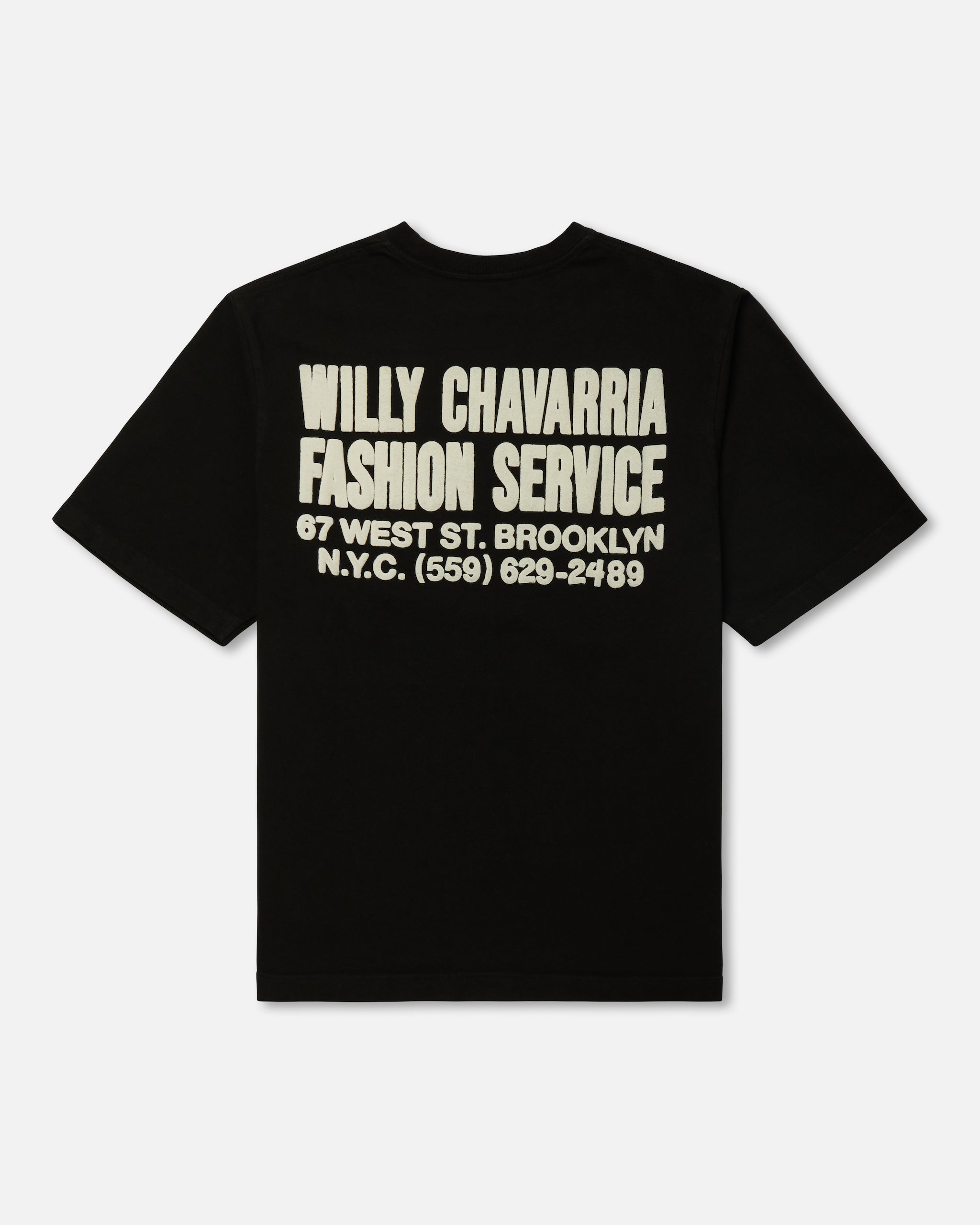 Willy Chavarria Red "Fashion Services" - Standard Tee Flat Back