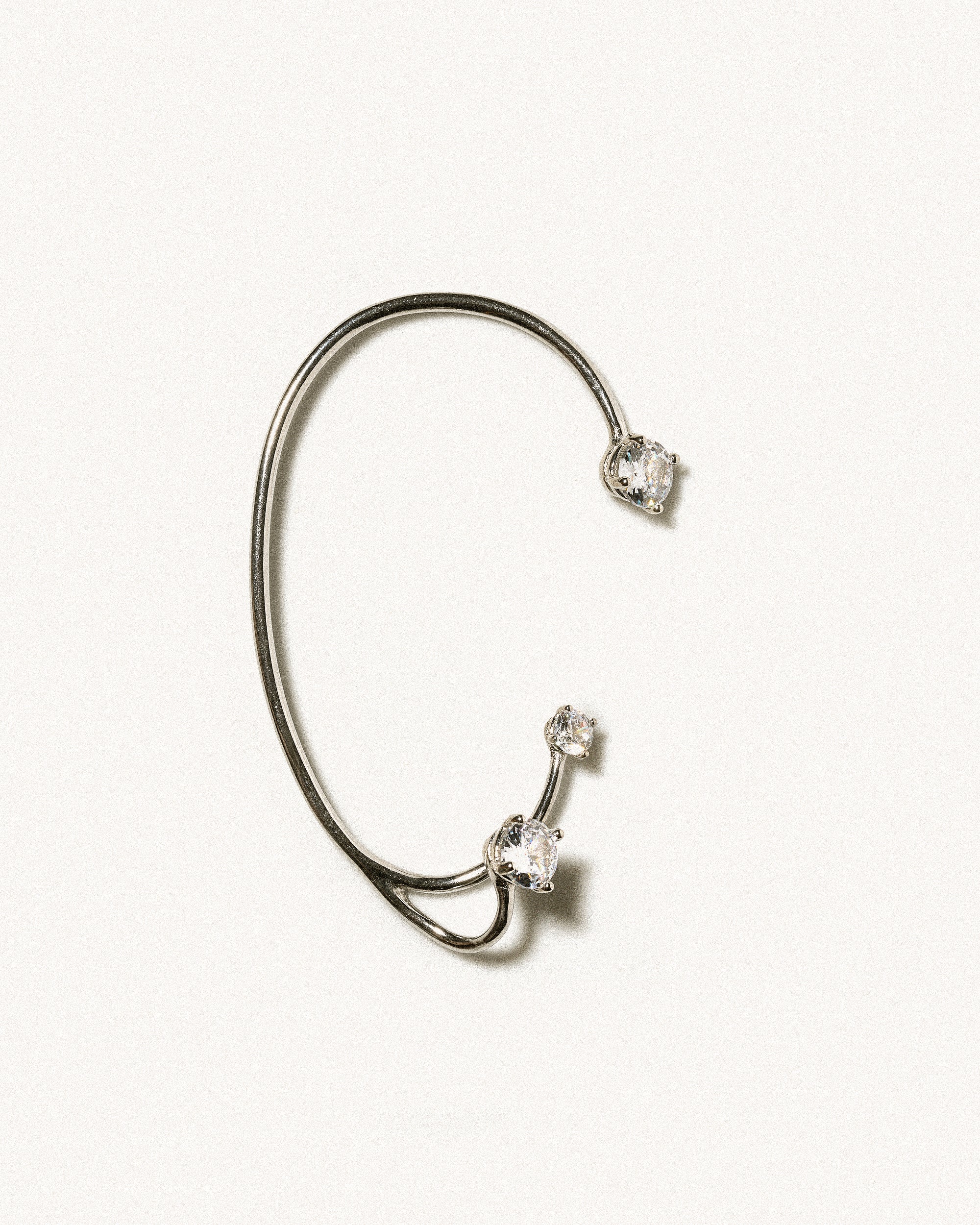 Panconesi Three Point Silver Ear Cuff