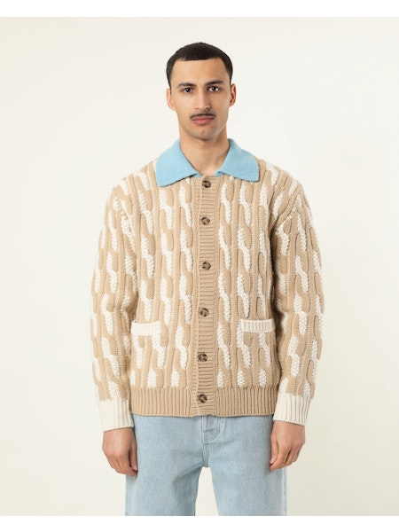 Le Cardigan Torsades Bicolore