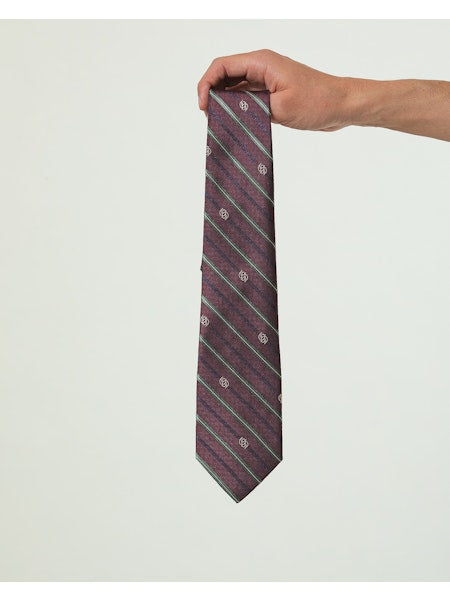 La Cravate Rayure Monogramme
