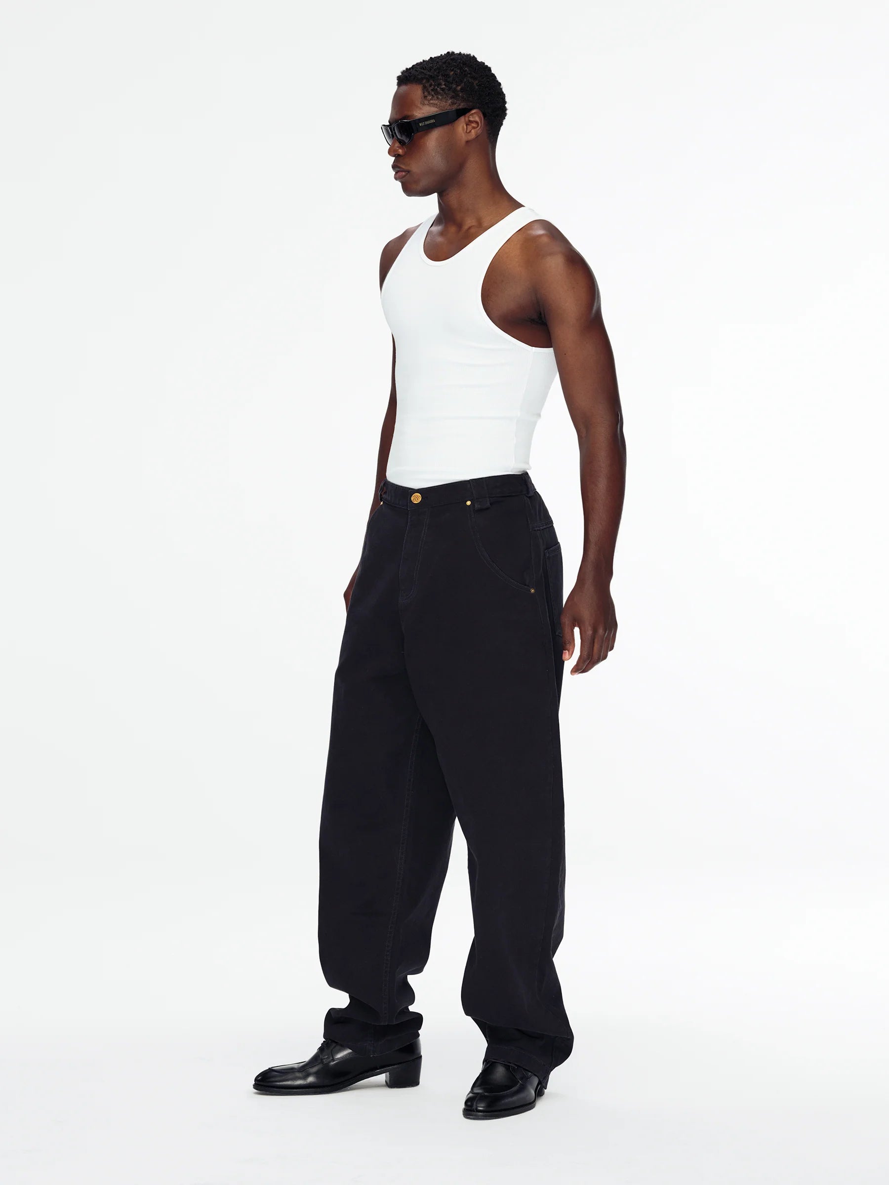 Willy Chavarria Black Beauty Bad Boy Jean model side